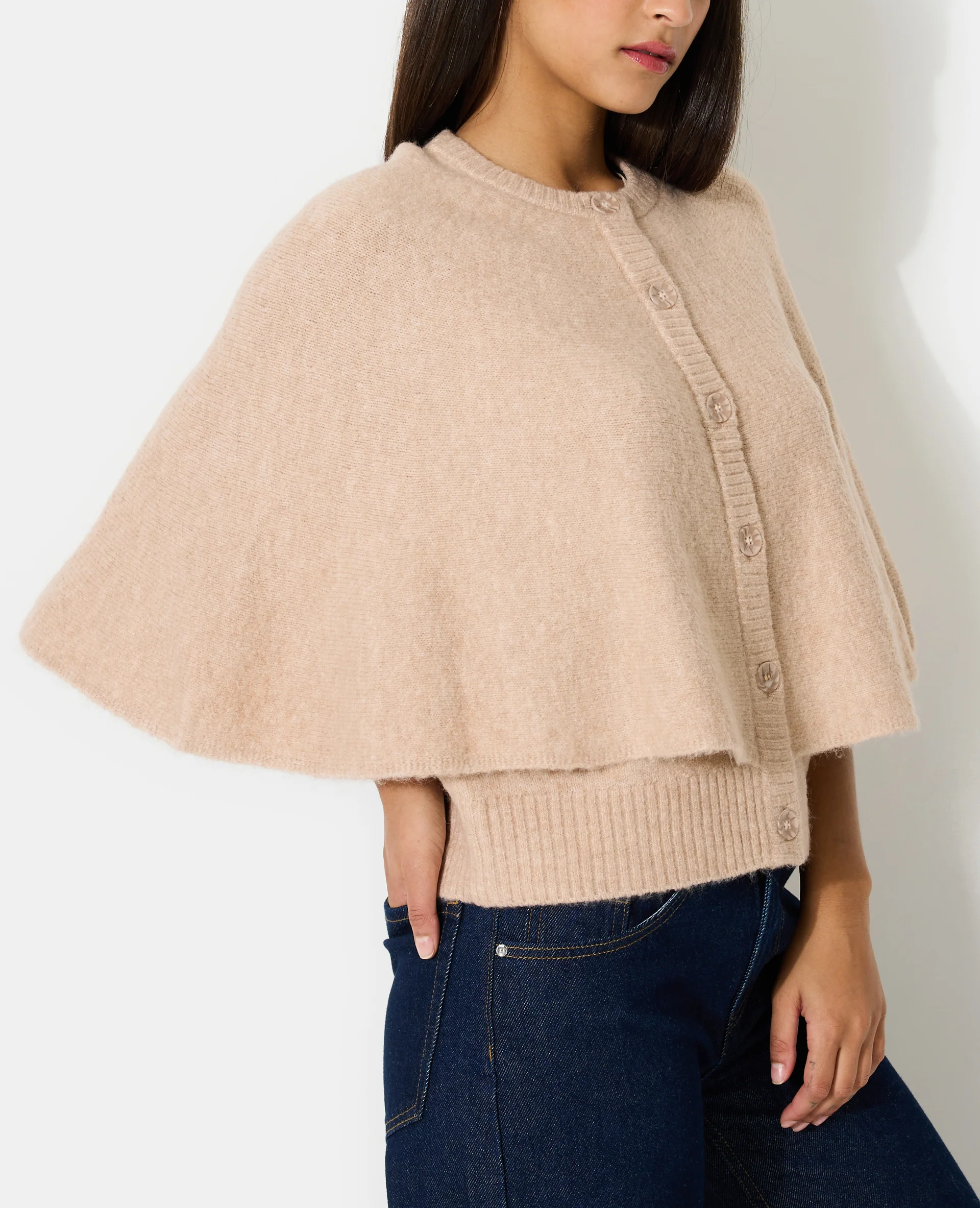 Gilet cape avec boutons - Image 2