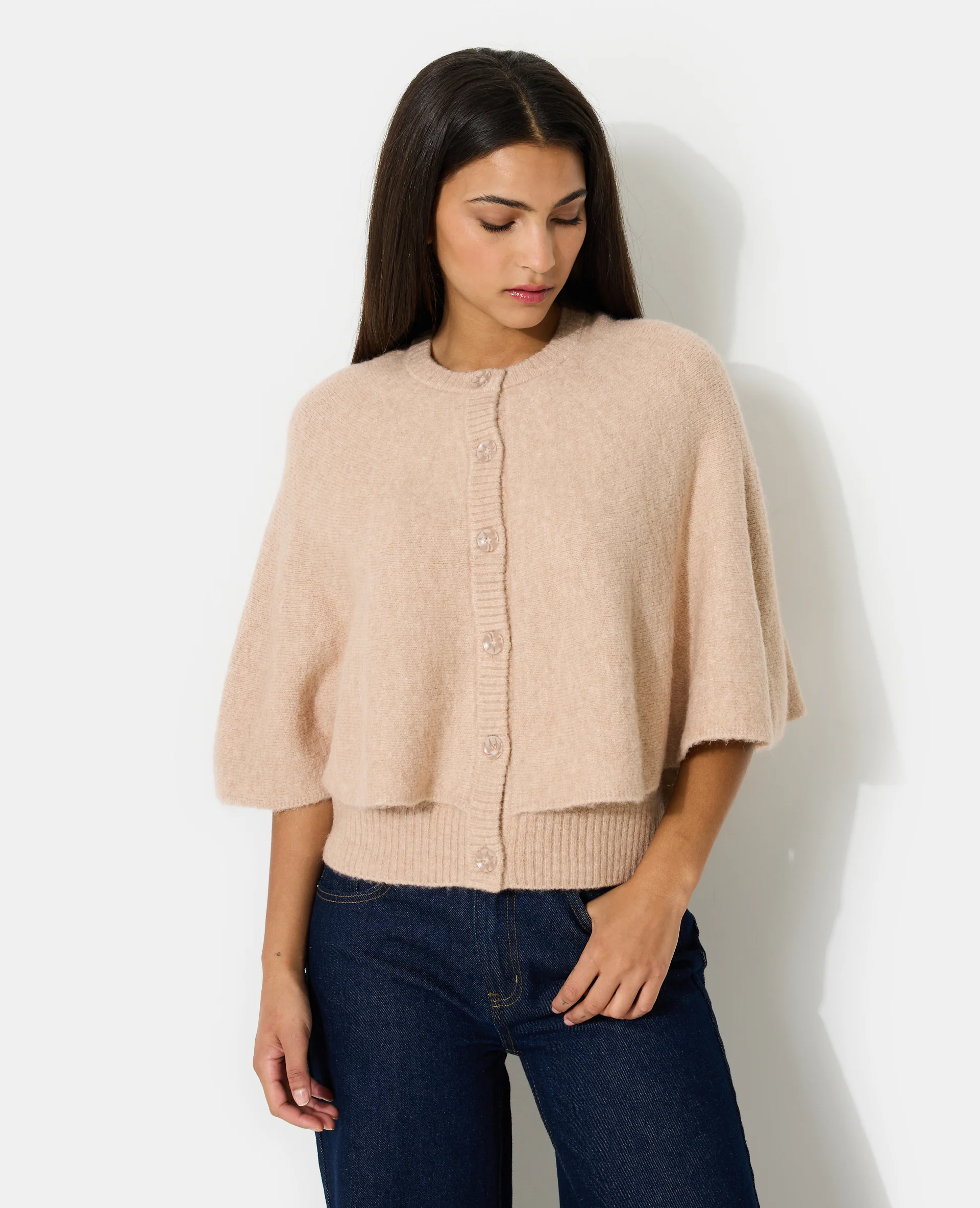 Gilet cape avec boutons - Image 5