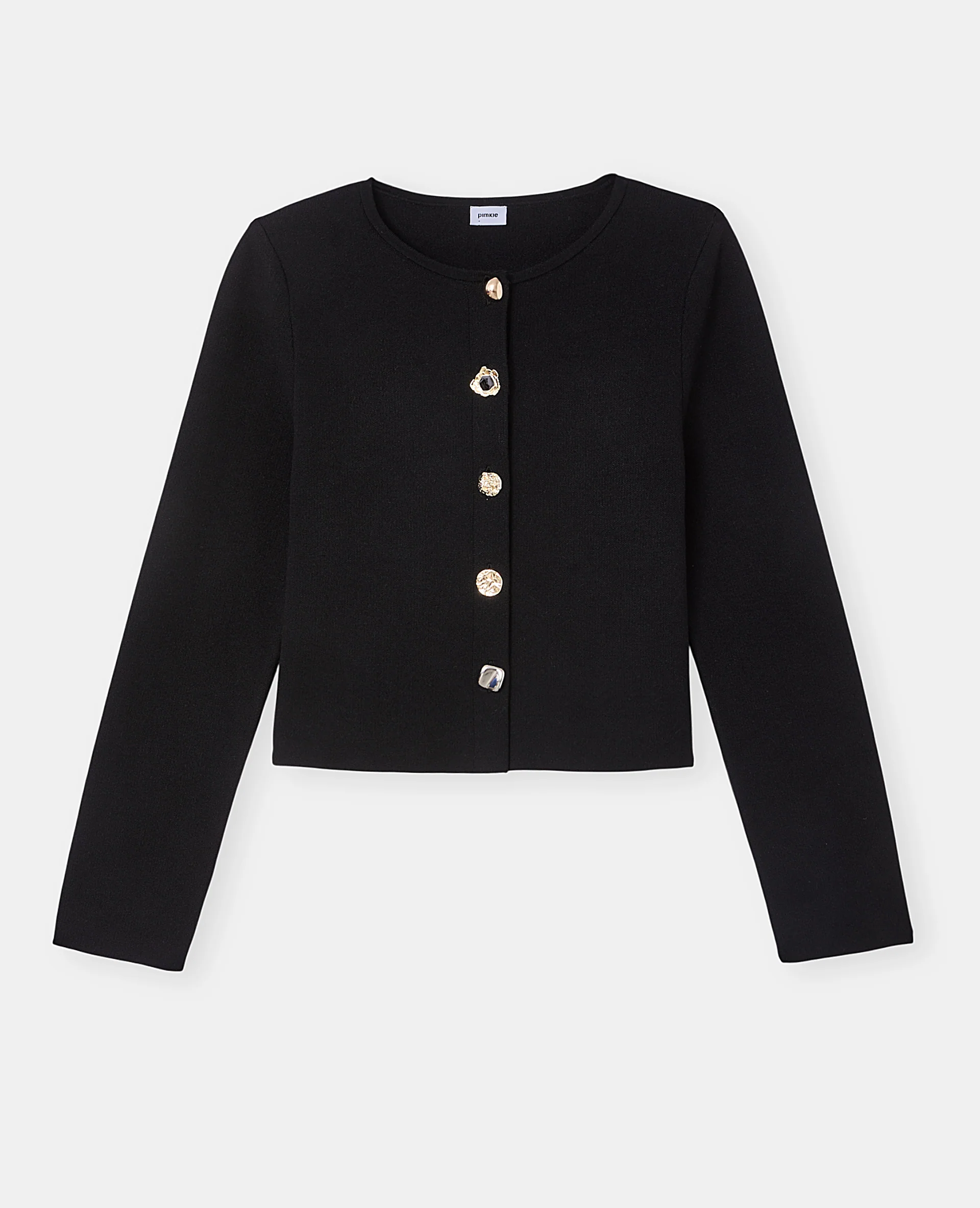 Gilet cardigan col rond avec boutons fantaisie - Image 4