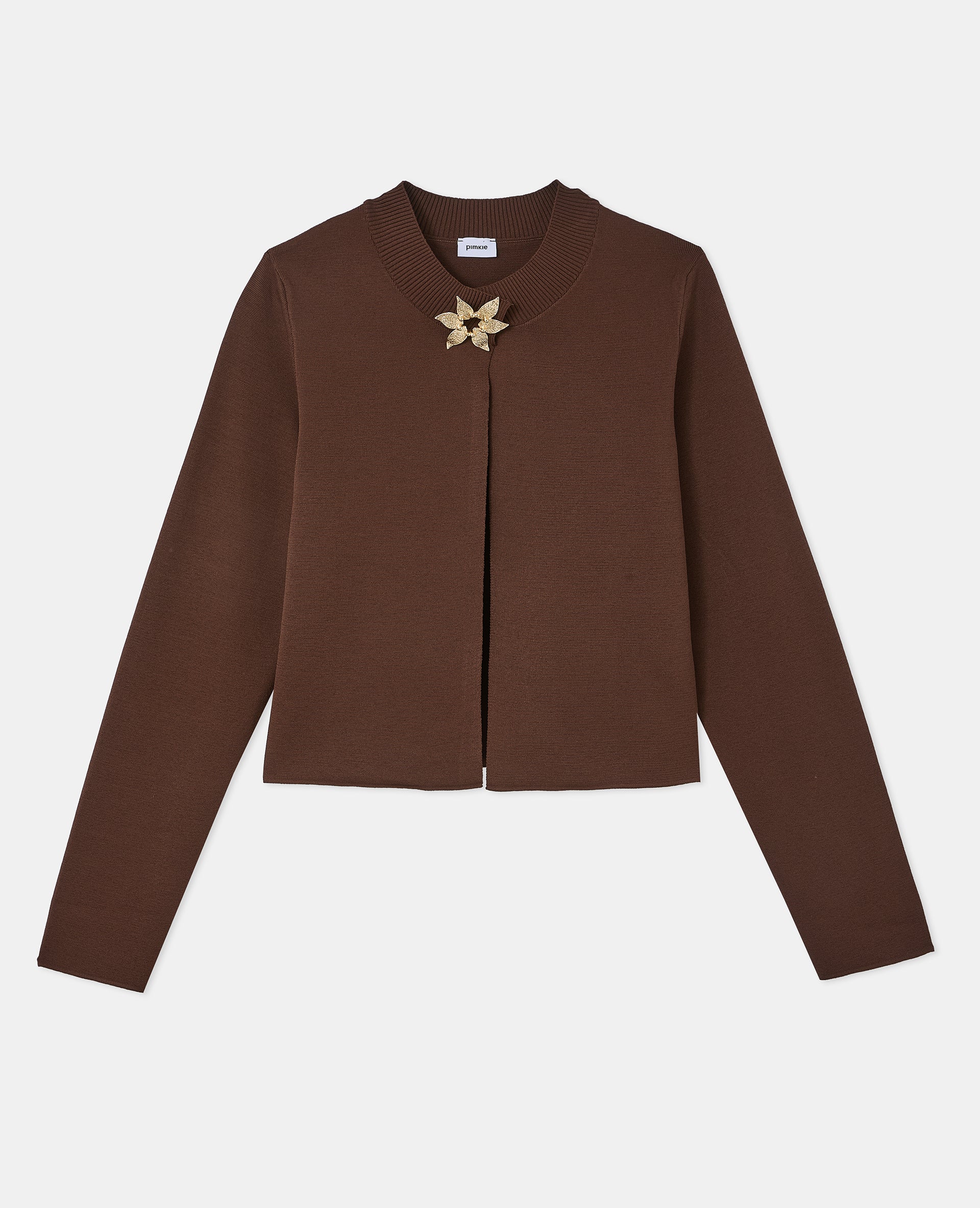 Gilet court avec 1 pression et détail bijou - Image 4