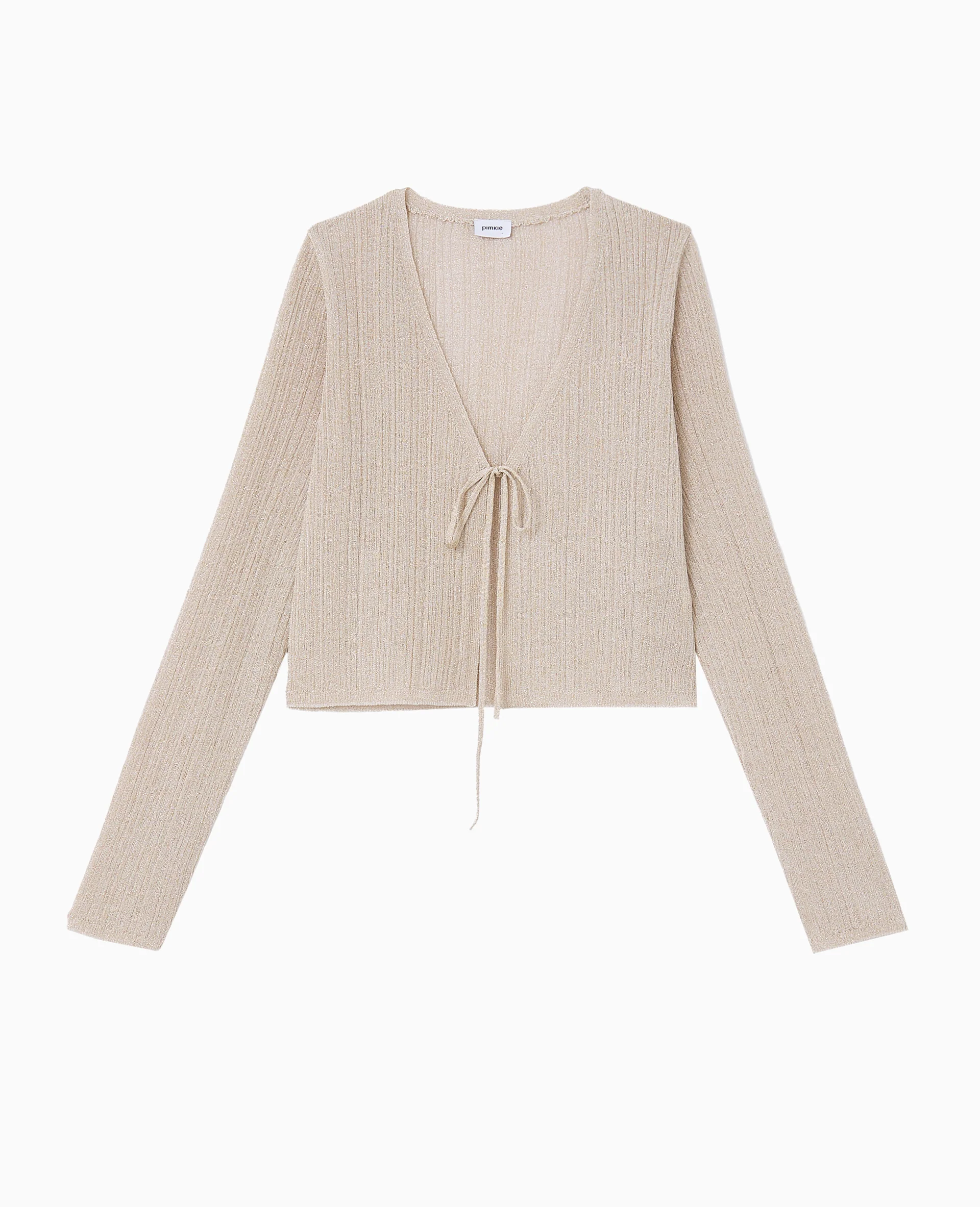 Gilet court en maille lurex avec nouette - Image 4