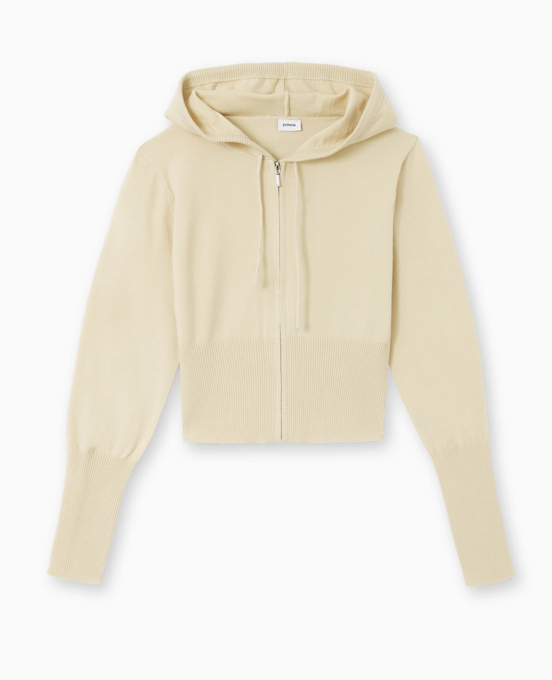 Gilet court zippé en maille fine avec capuche - Image 4