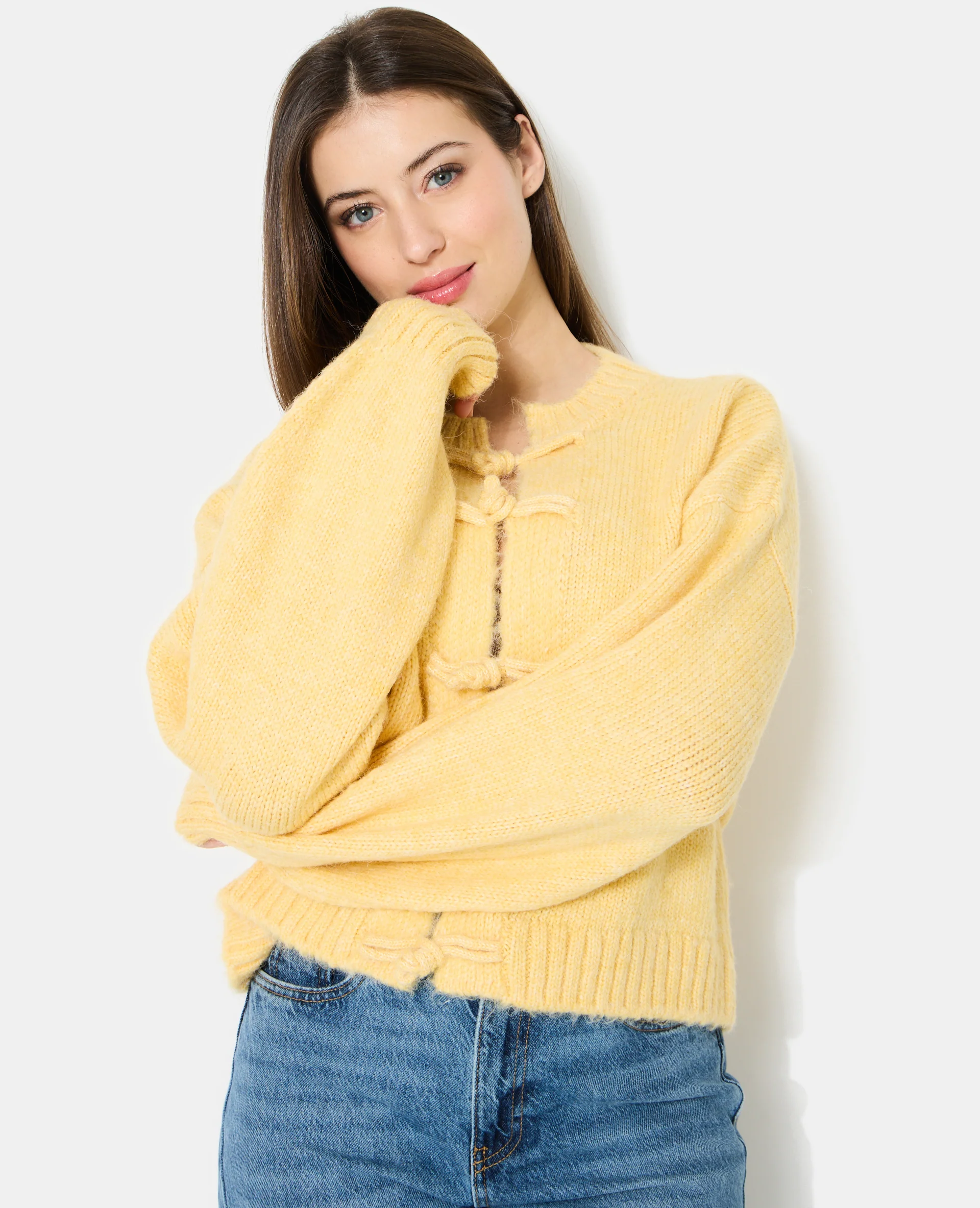 Gilet en maille avec boutons brandebourg - Image 2