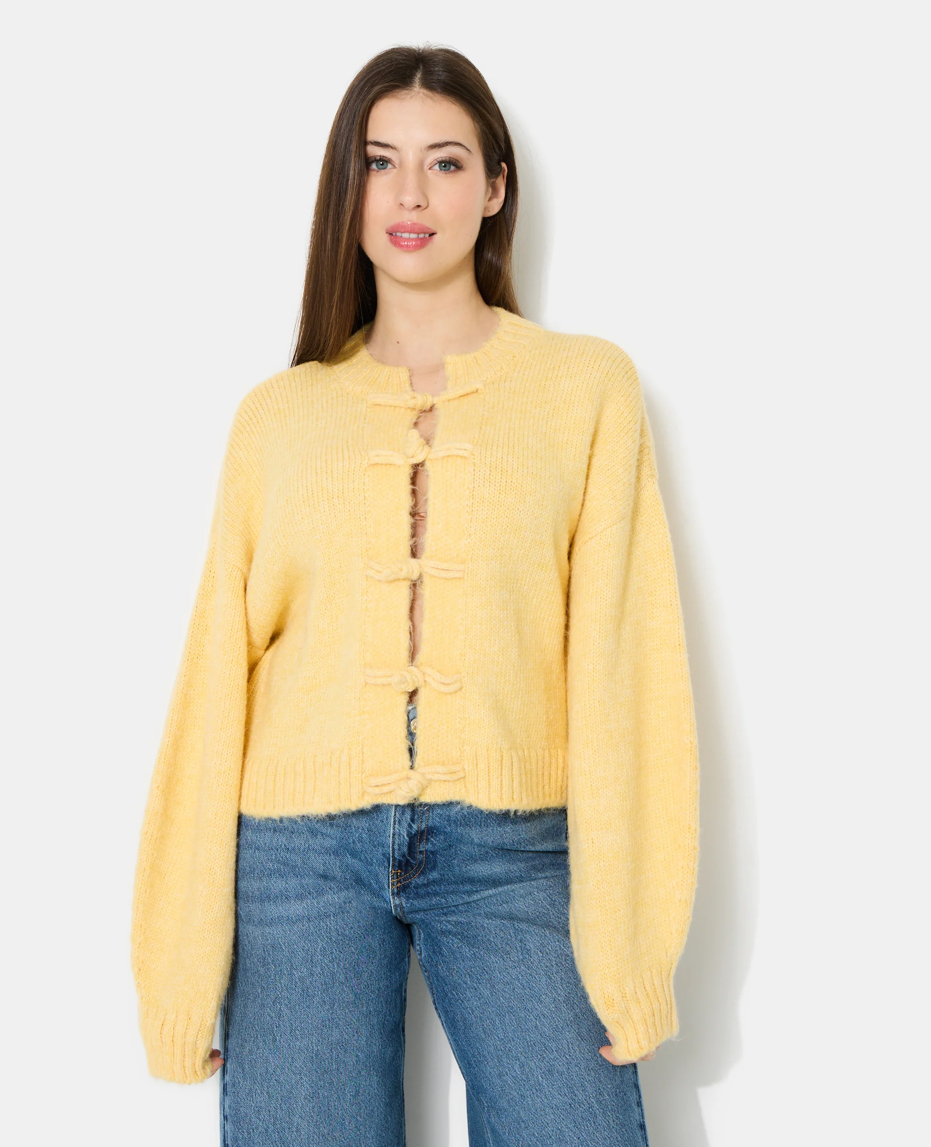 Gilet en maille avec boutons brandebourg - Image 5