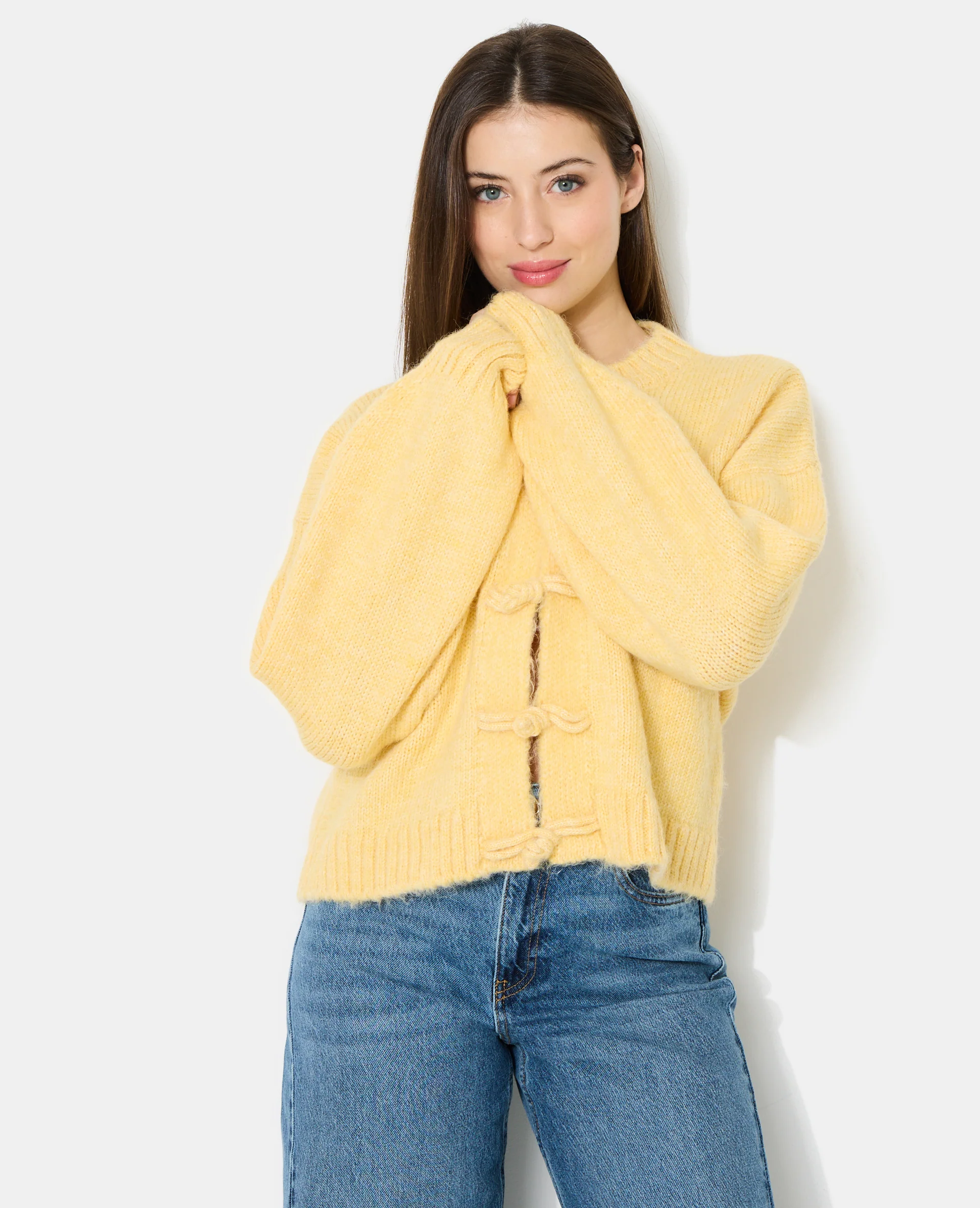 Gilet en maille avec boutons brandebourg - Image 7
