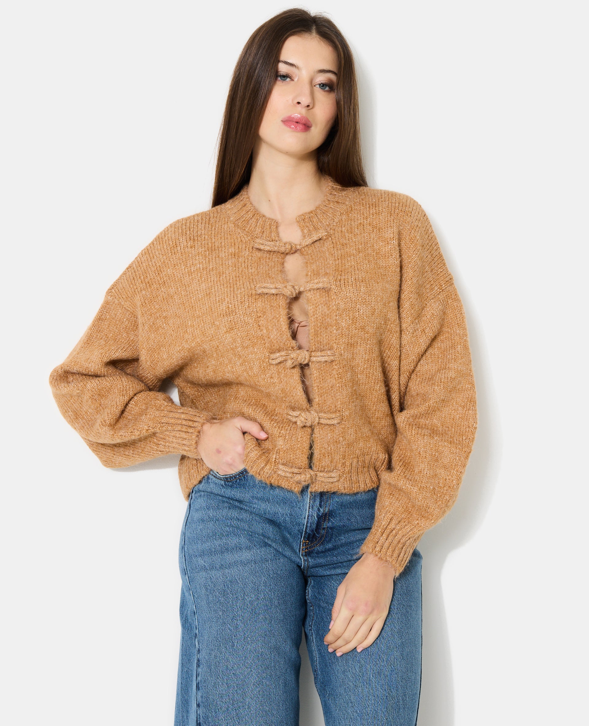 Gilet en maille avec boutons brandebourg - Image 5