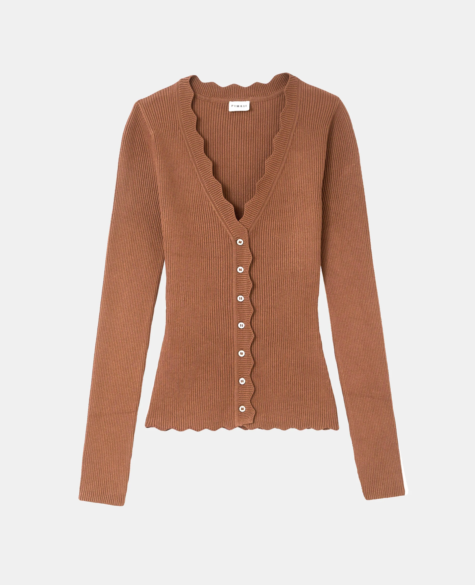 Gilet en maille côtelée avec bords zig-zag - Image 4