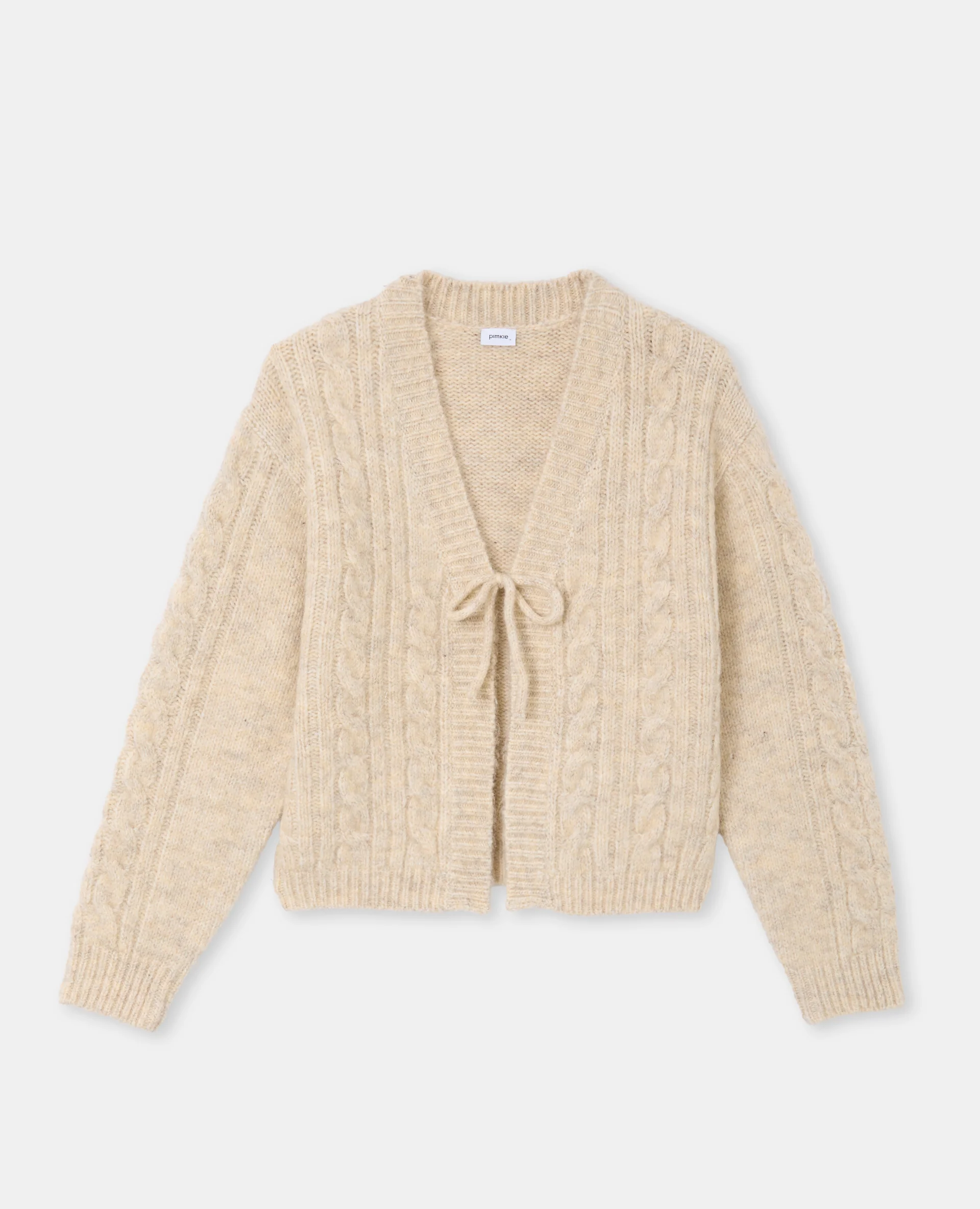 Gilet en maille torsadée avec nouette - Image 4