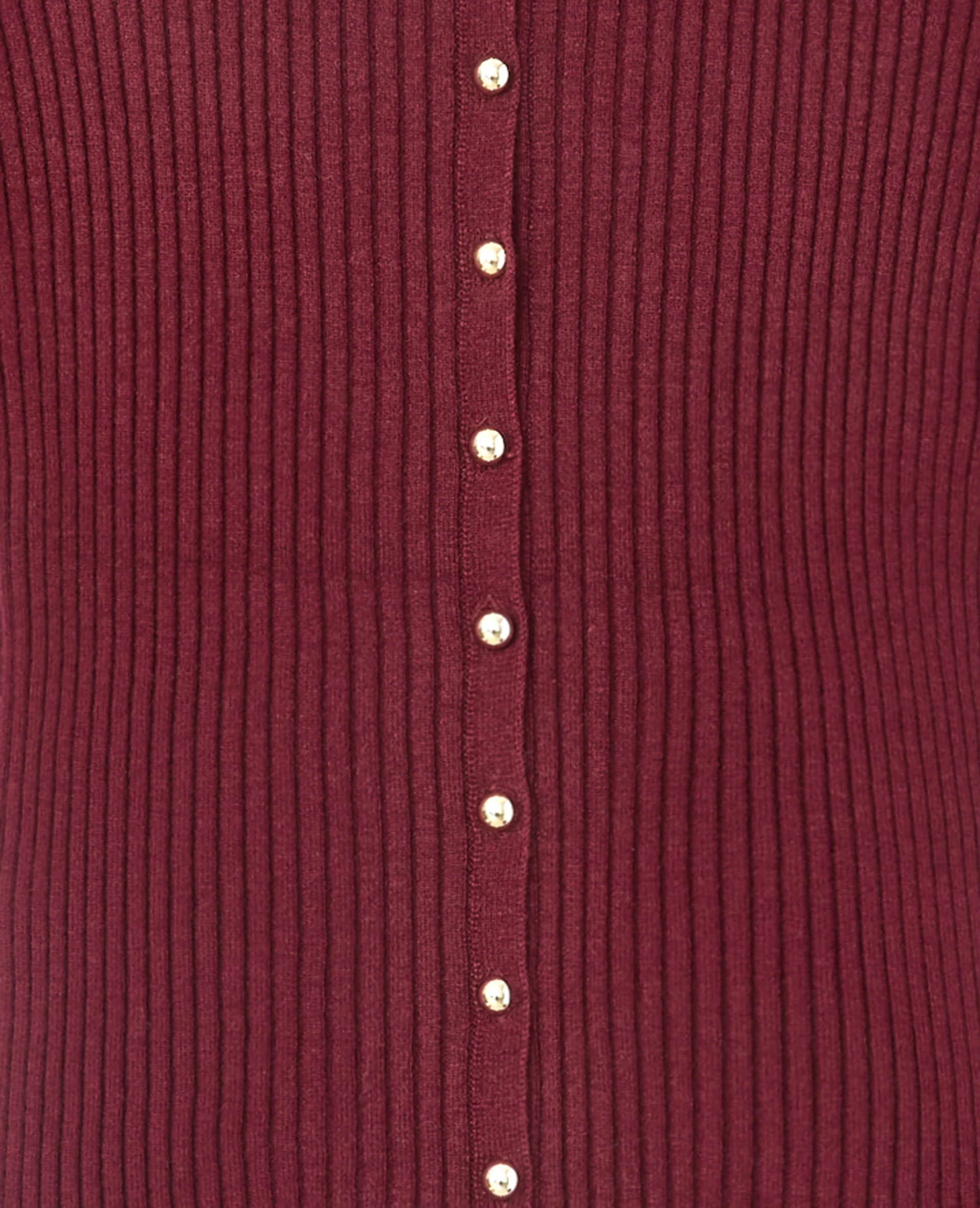 Gilet fin en maille côtelée avec boutons dorés - Image 7