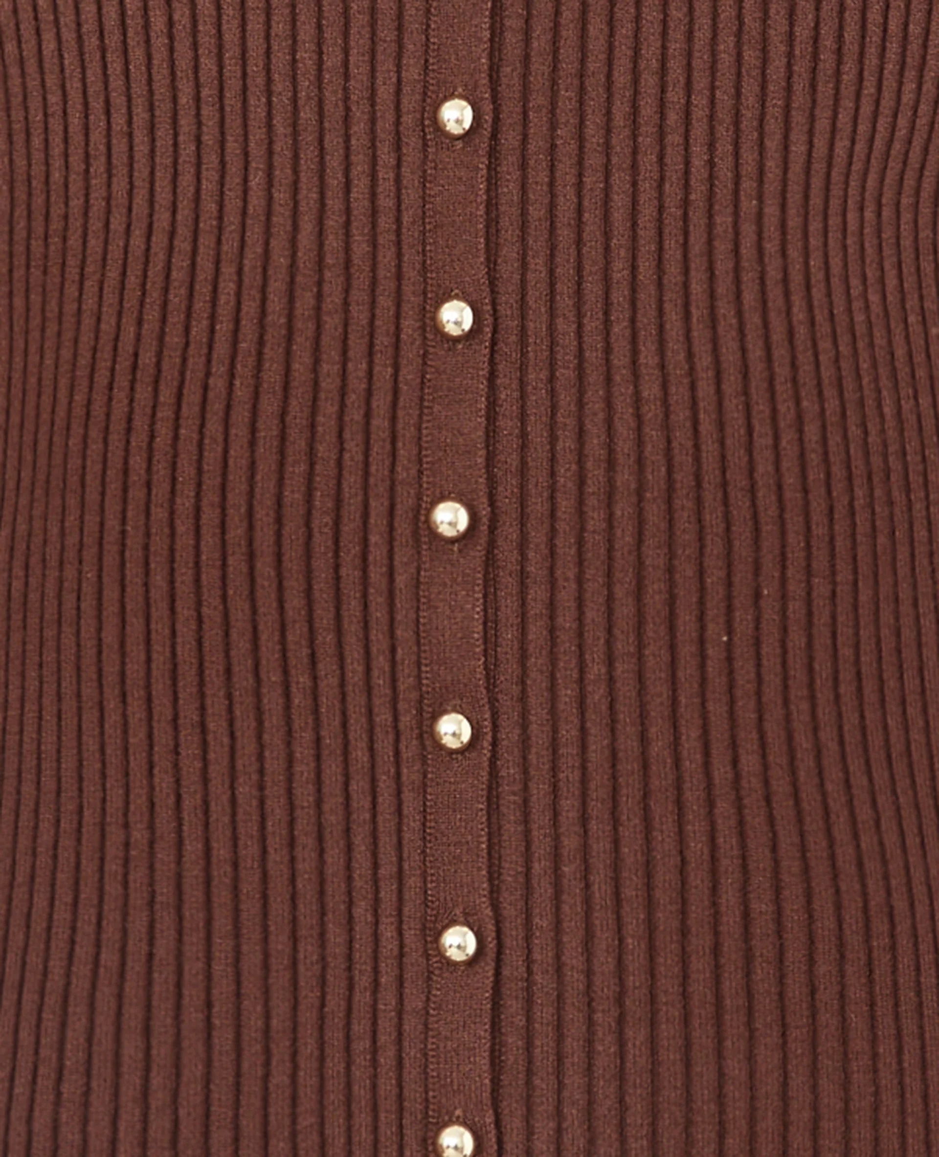 Gilet fin en maille côtelée avec boutons dorés - Image 8