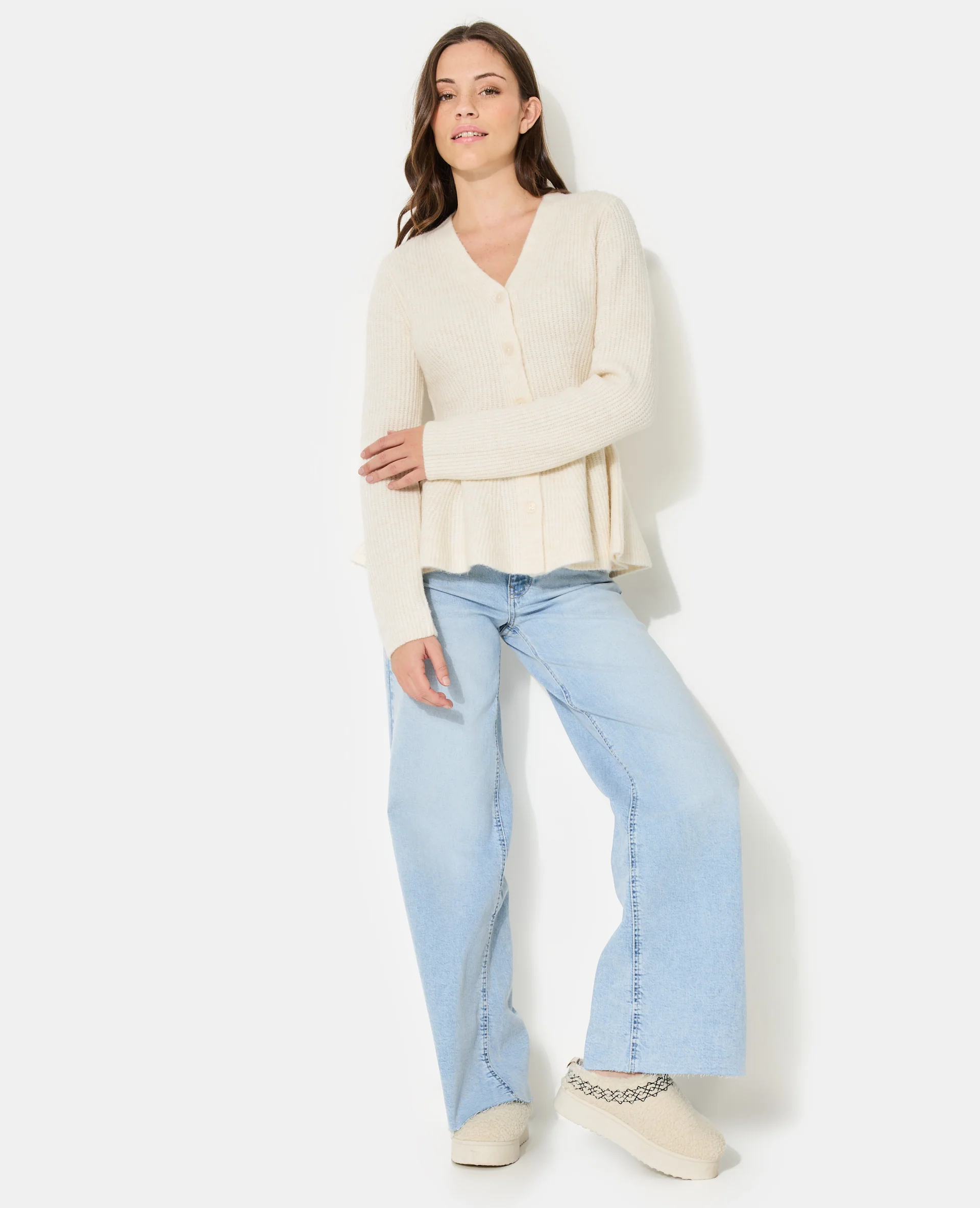 Gilet peplum encolure V - Image 3