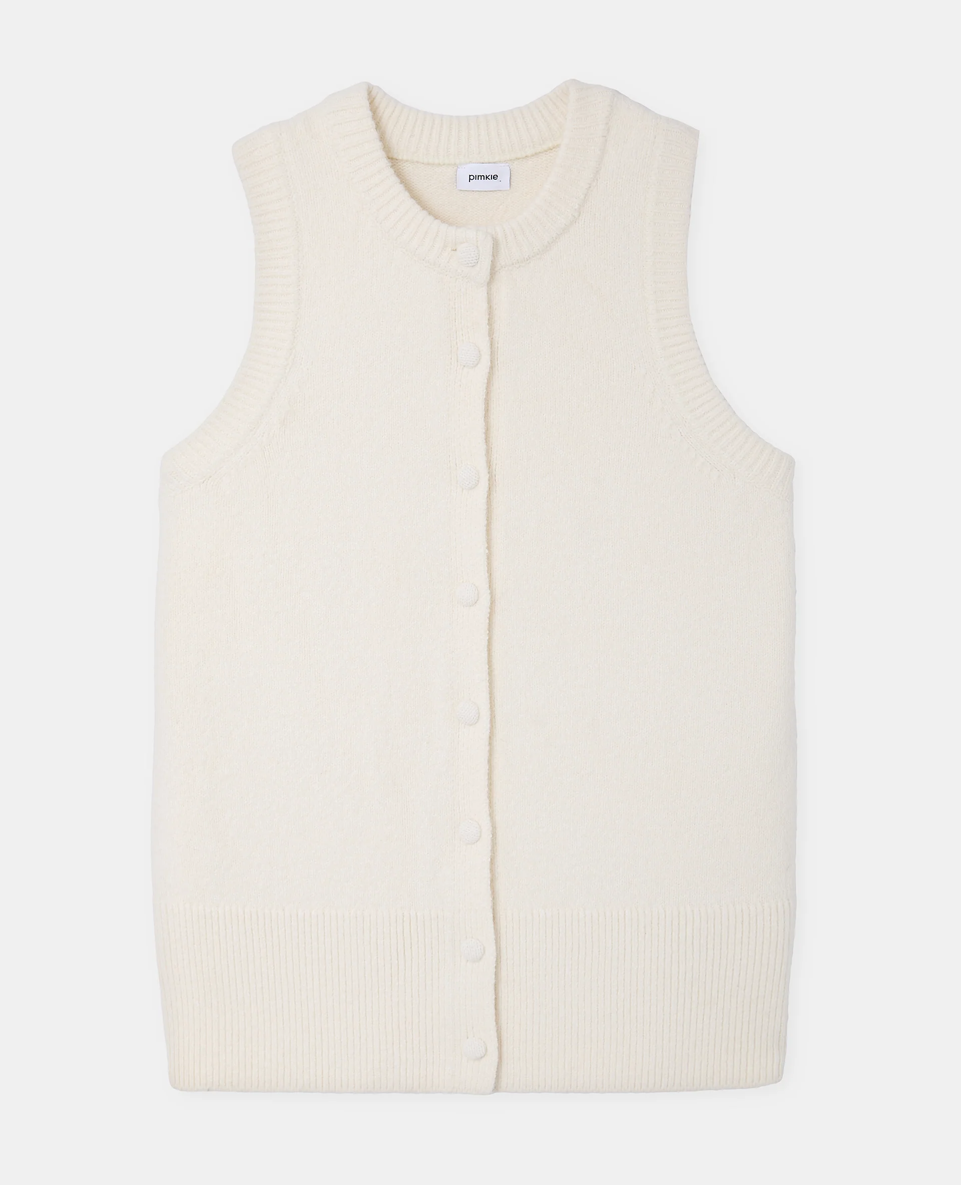 Gilet sans manches avec boutons recouverts - Image 4