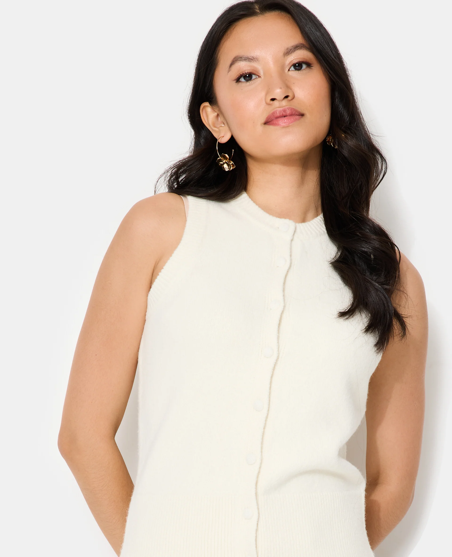 Gilet sans manches avec boutons recouverts - Image 7
