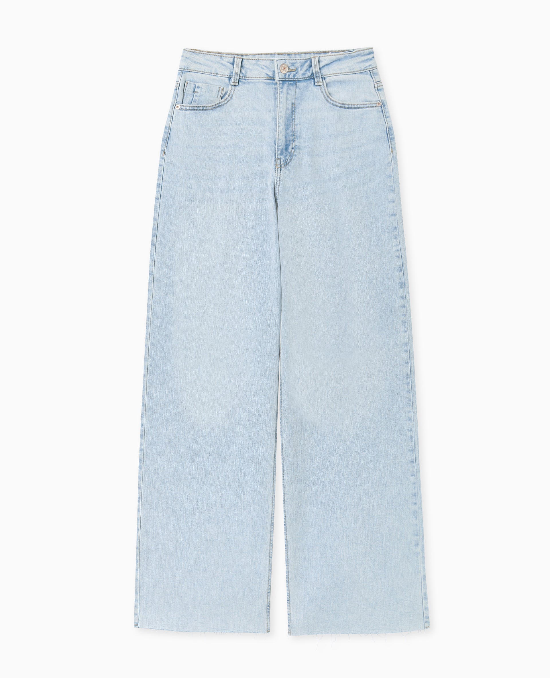 J71-1 / Jean wide taille haute avec bas coupés - Image 4