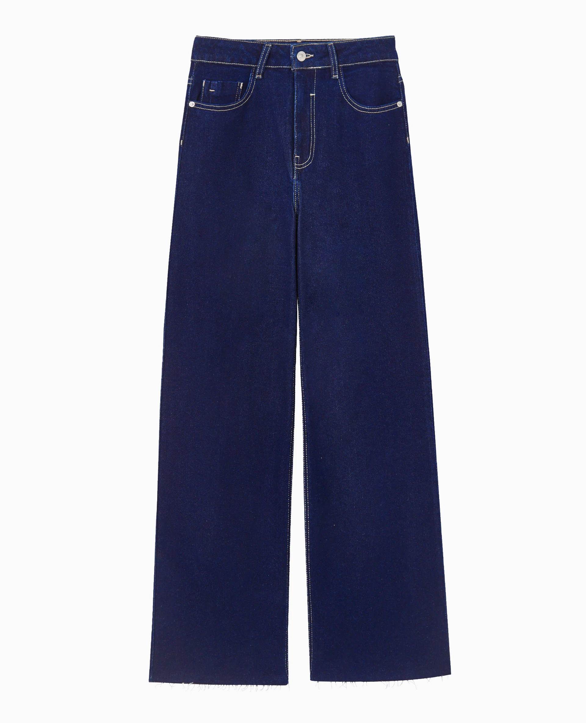 J71-1 / Jean wide taille haute bas coupés - Image 4