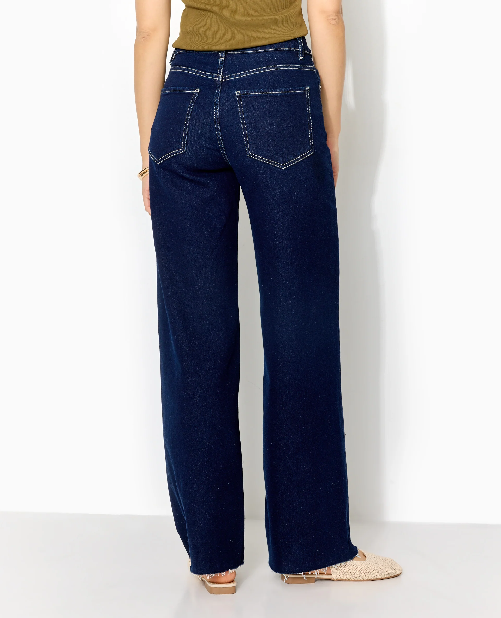 J71-1 / Jean wide taille haute bas coupés - Image 6