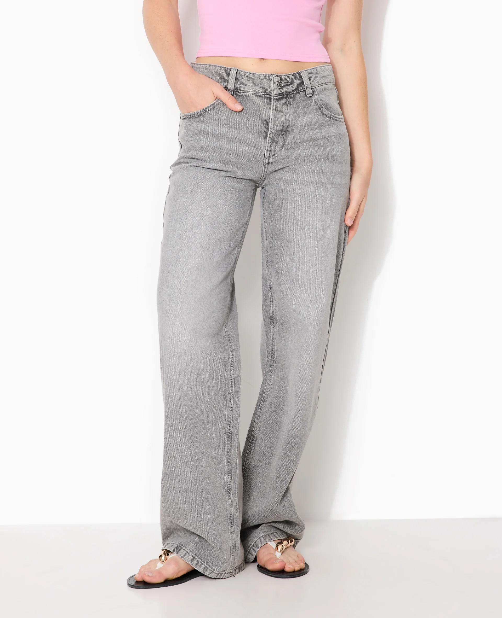 J71-3 / Jean wide taille basse - Image 5