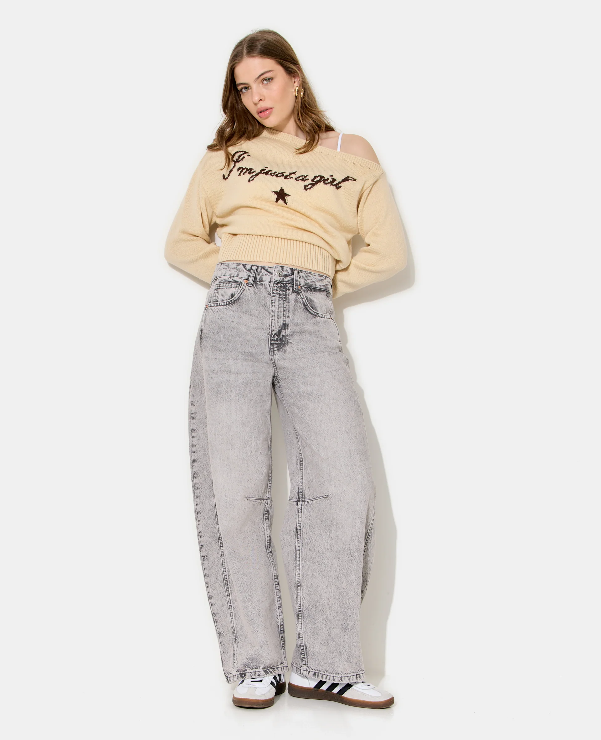Jean barrel avec coutures taille medium - Image 2