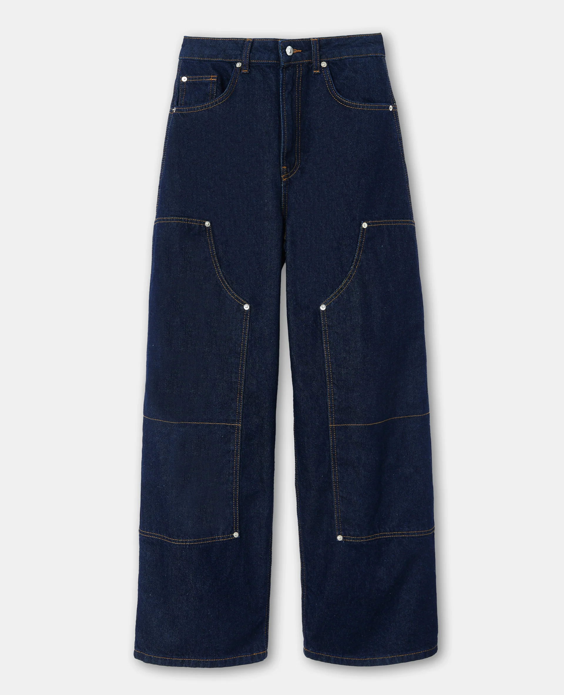 Jean barrel taille medium avec jeux de couture - Image 4