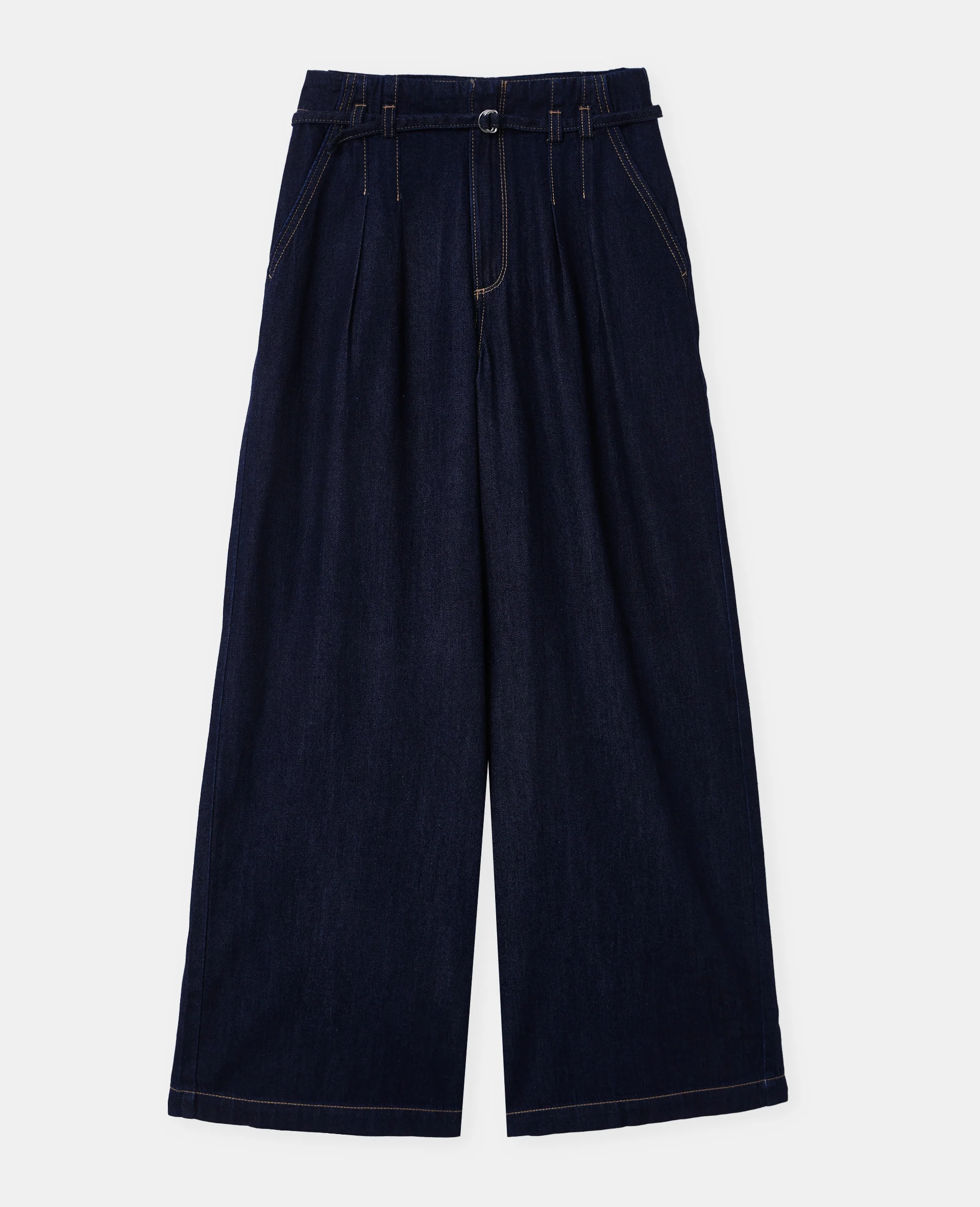 Jean extra wide taille haute avec ceinture - Image 4