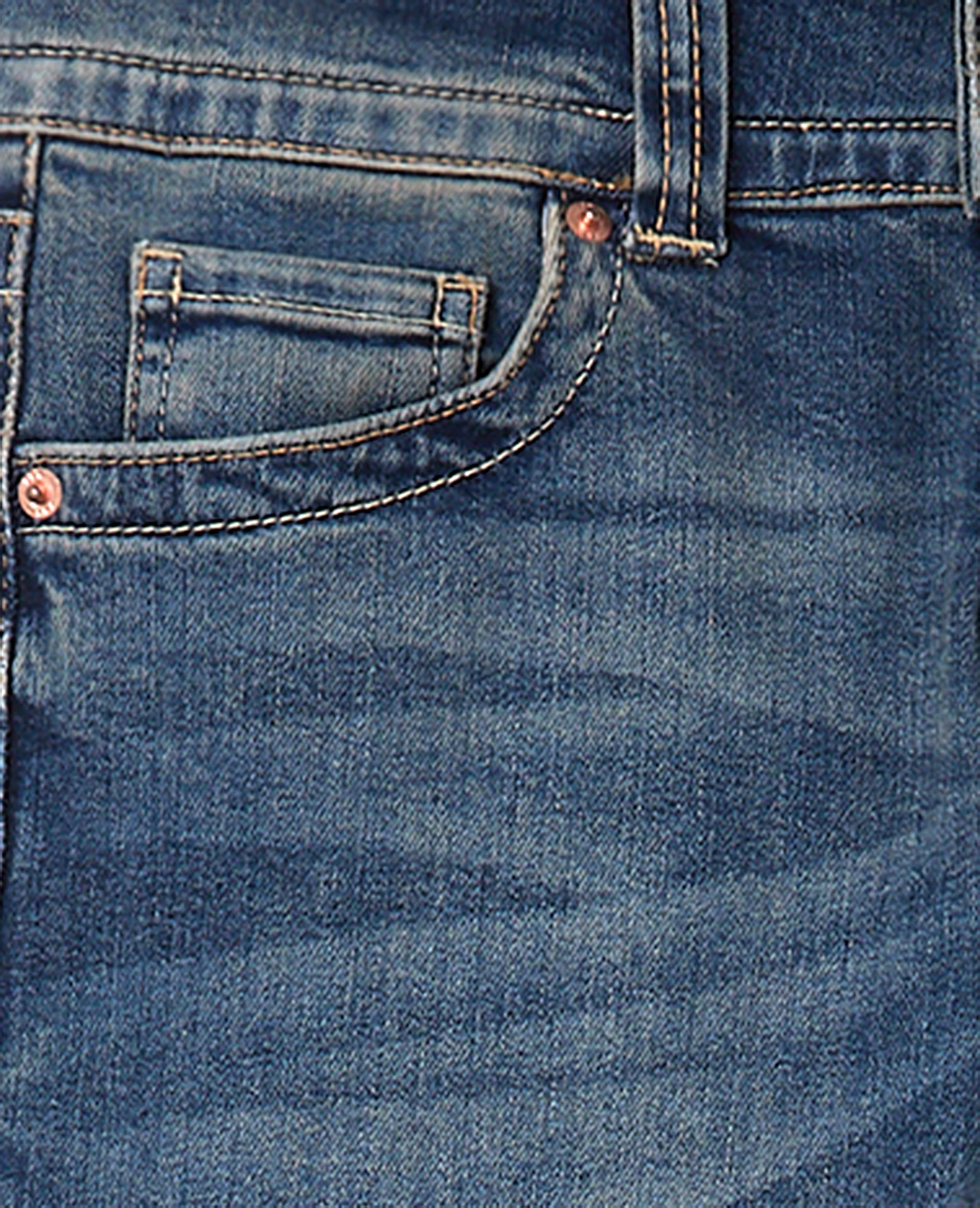 Jean flare taille basse avec 2 boutons - Image 8