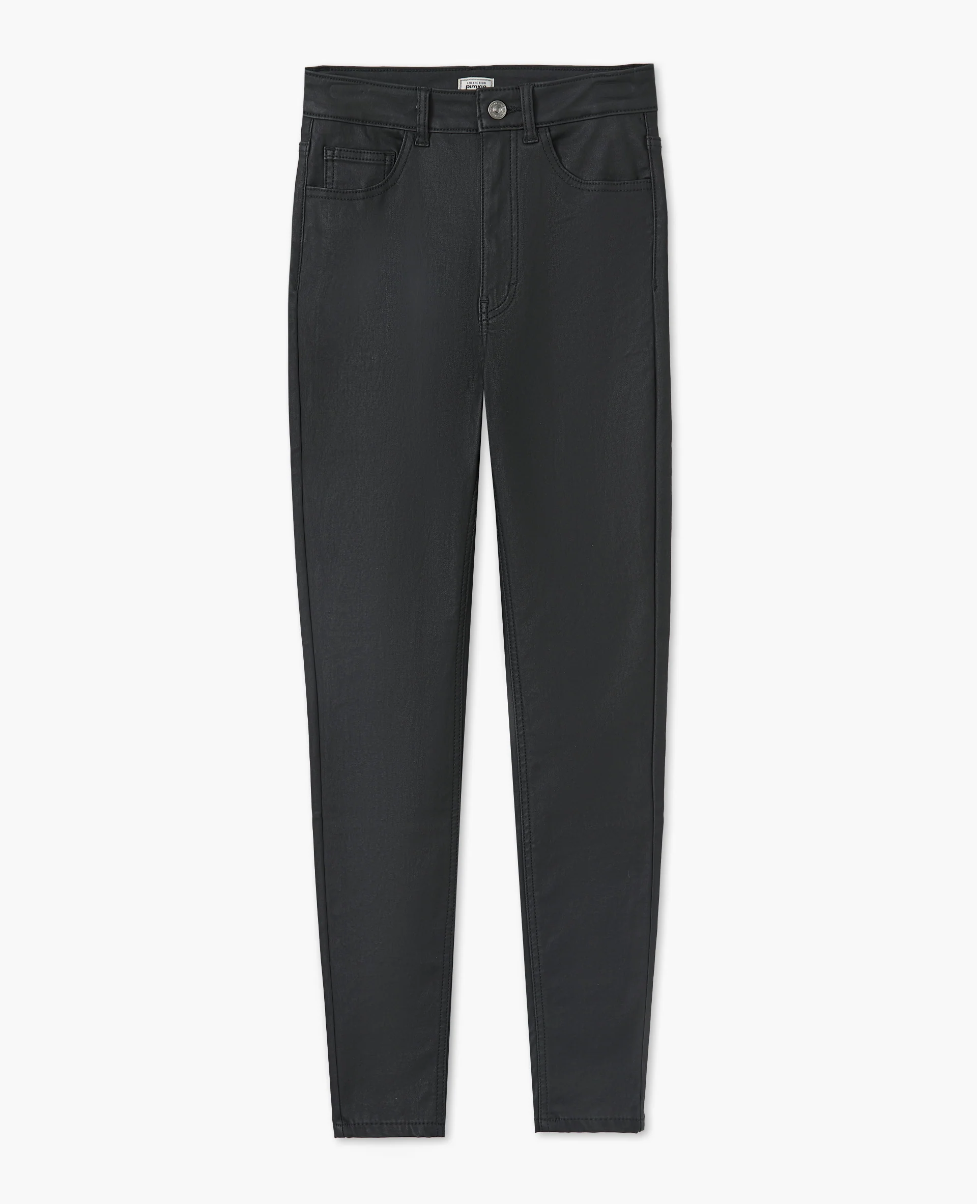 Jean skinny enduit effet cuir - Image 4