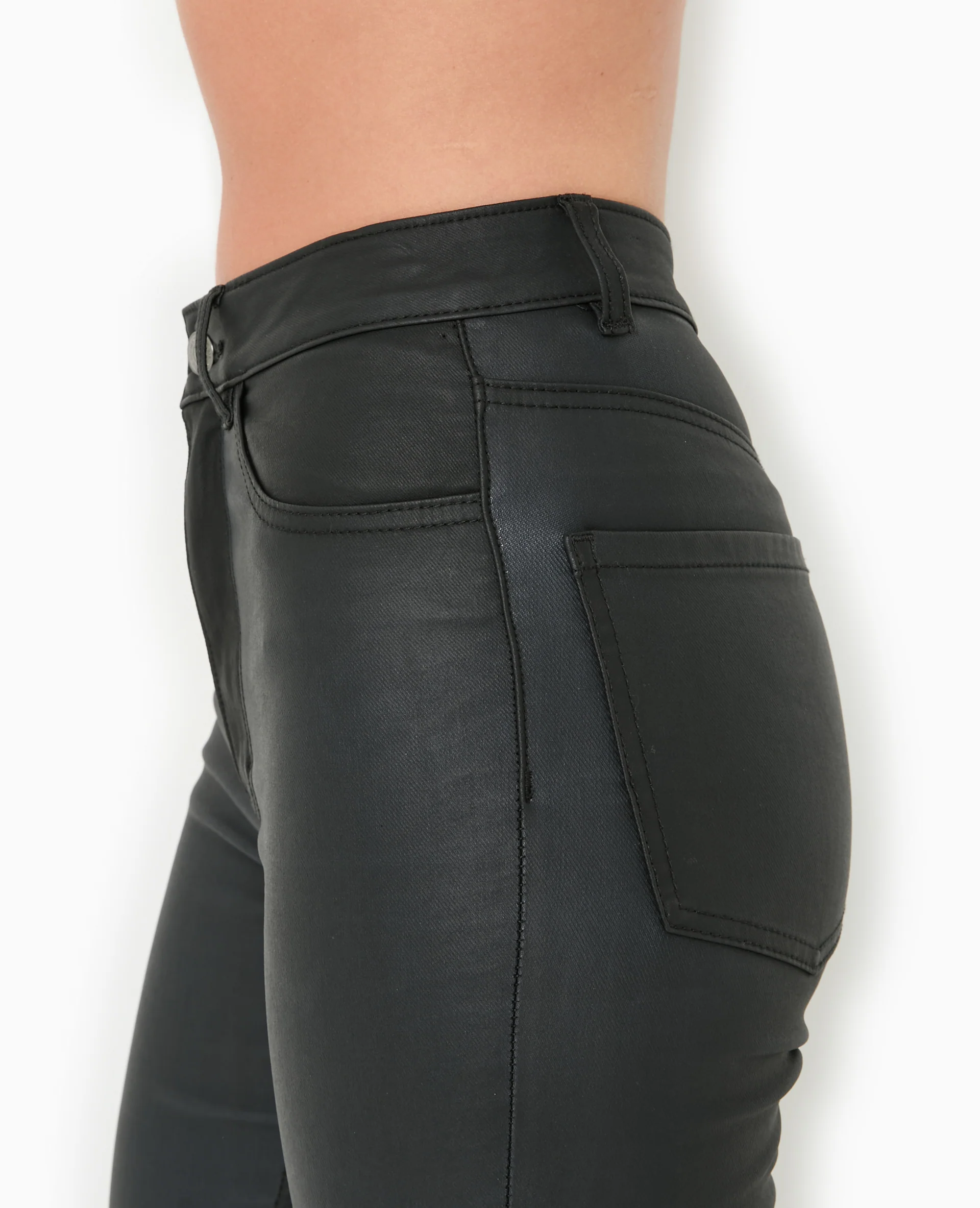 Jean skinny enduit effet cuir - Image 7