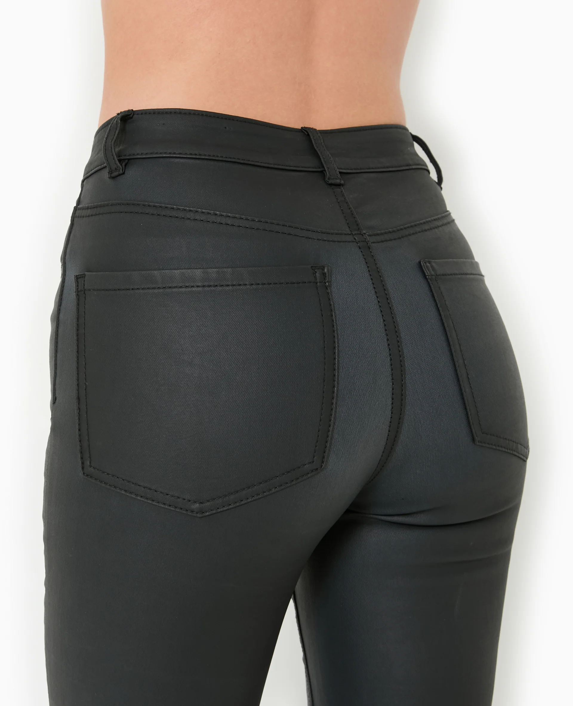 Jean skinny enduit effet cuir - Image 8