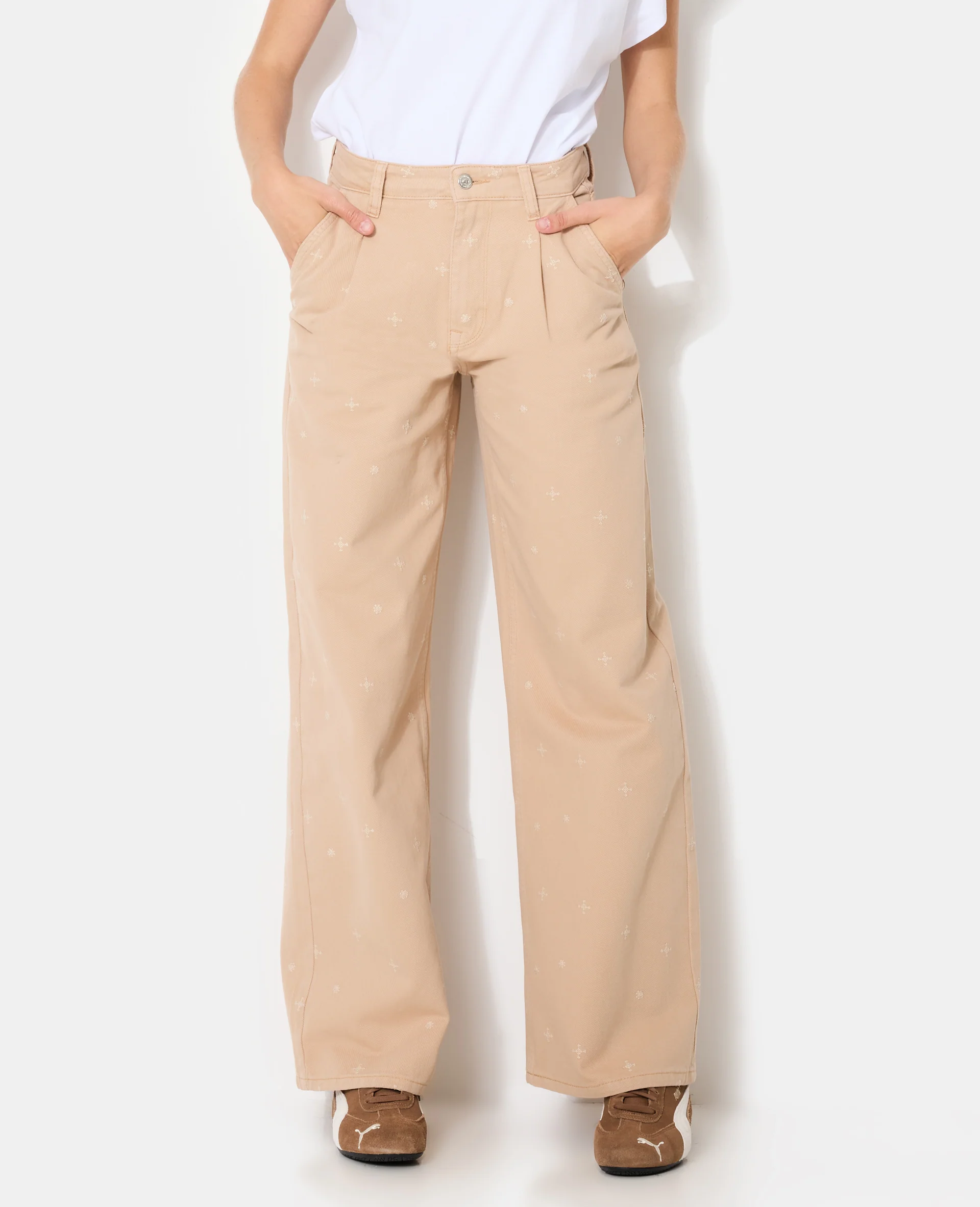 Jean straight avec broderies - Image 5