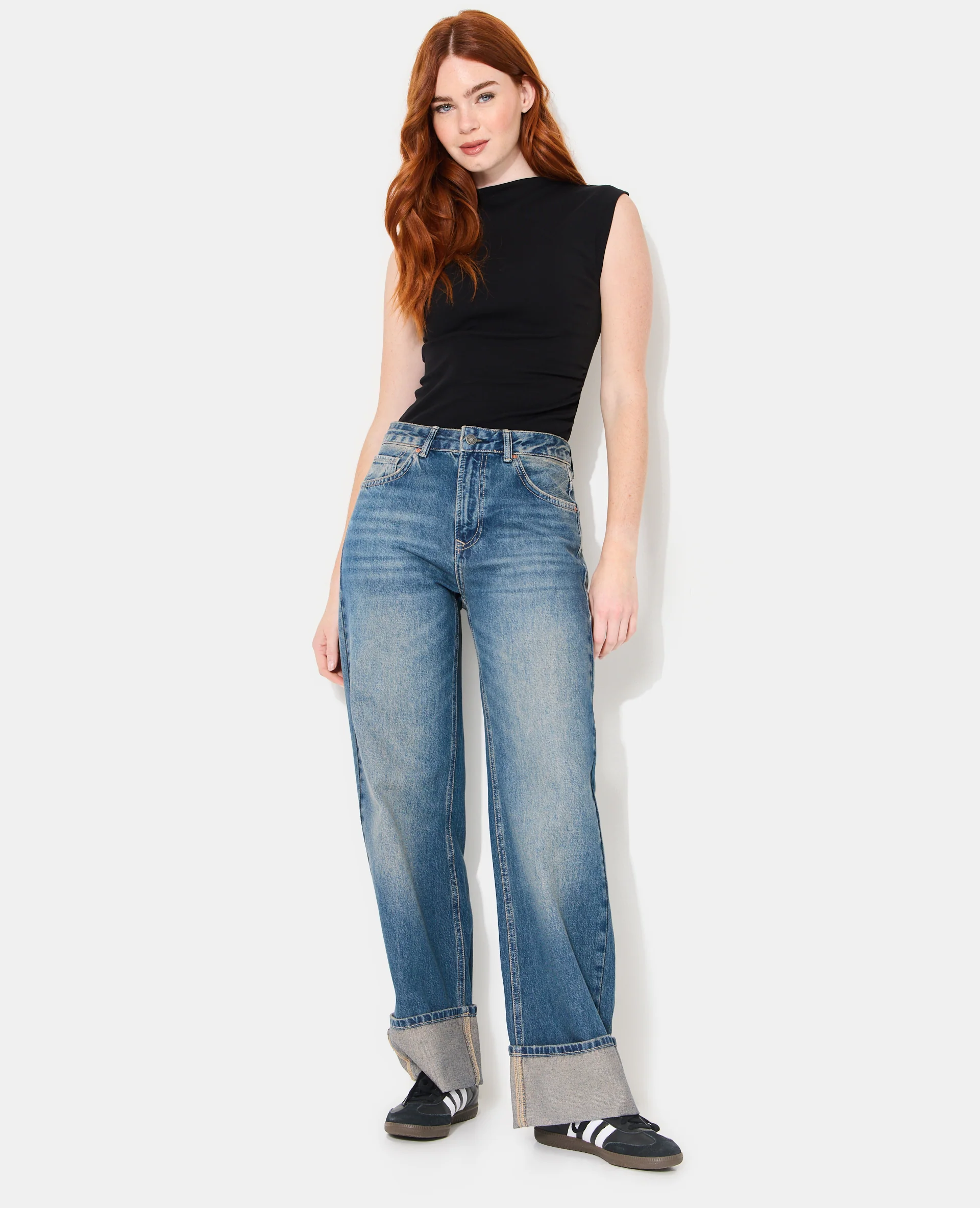 Jean straight avec revers - Image 7