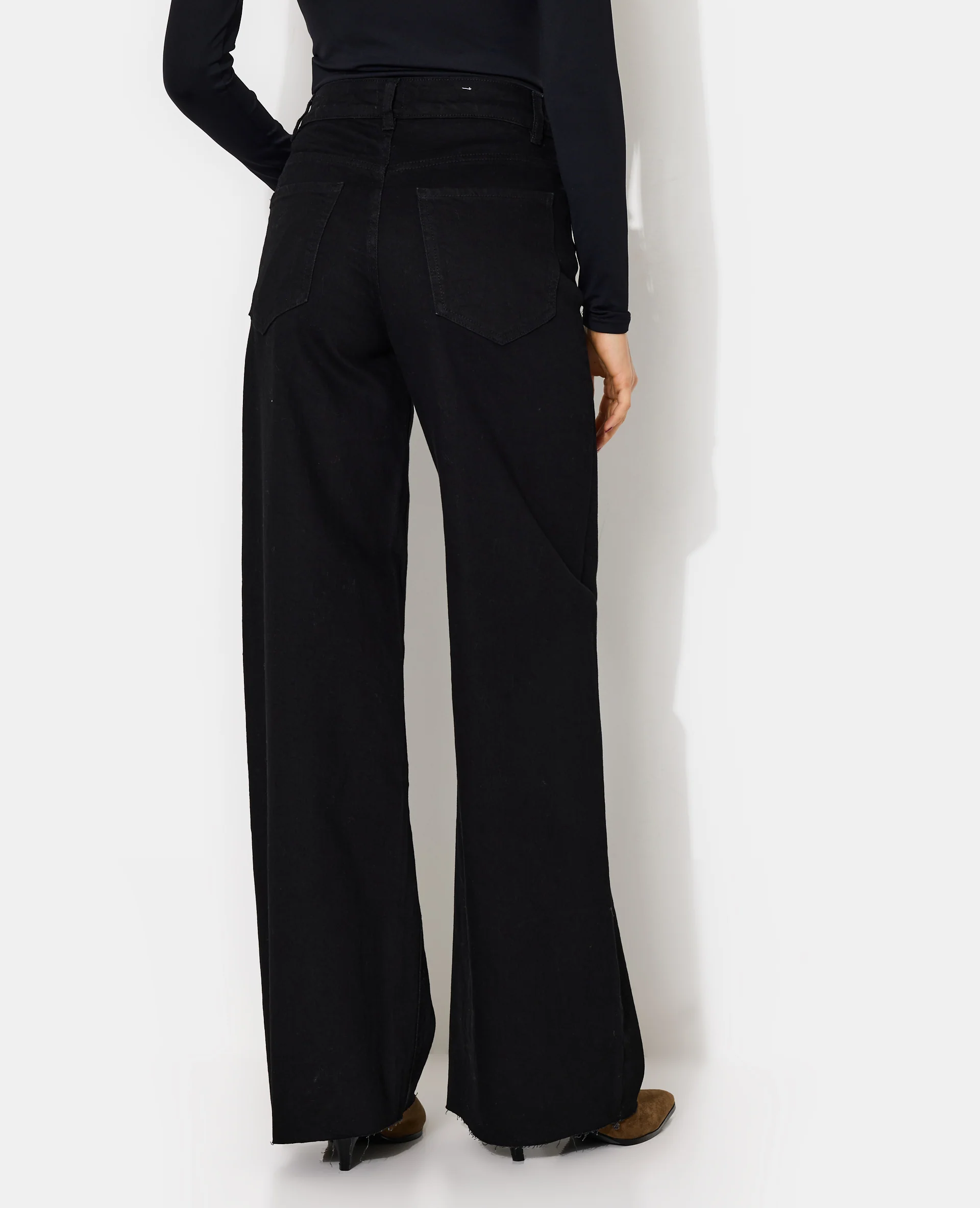 Jean wide taille haute avec élasthanne - Image 6