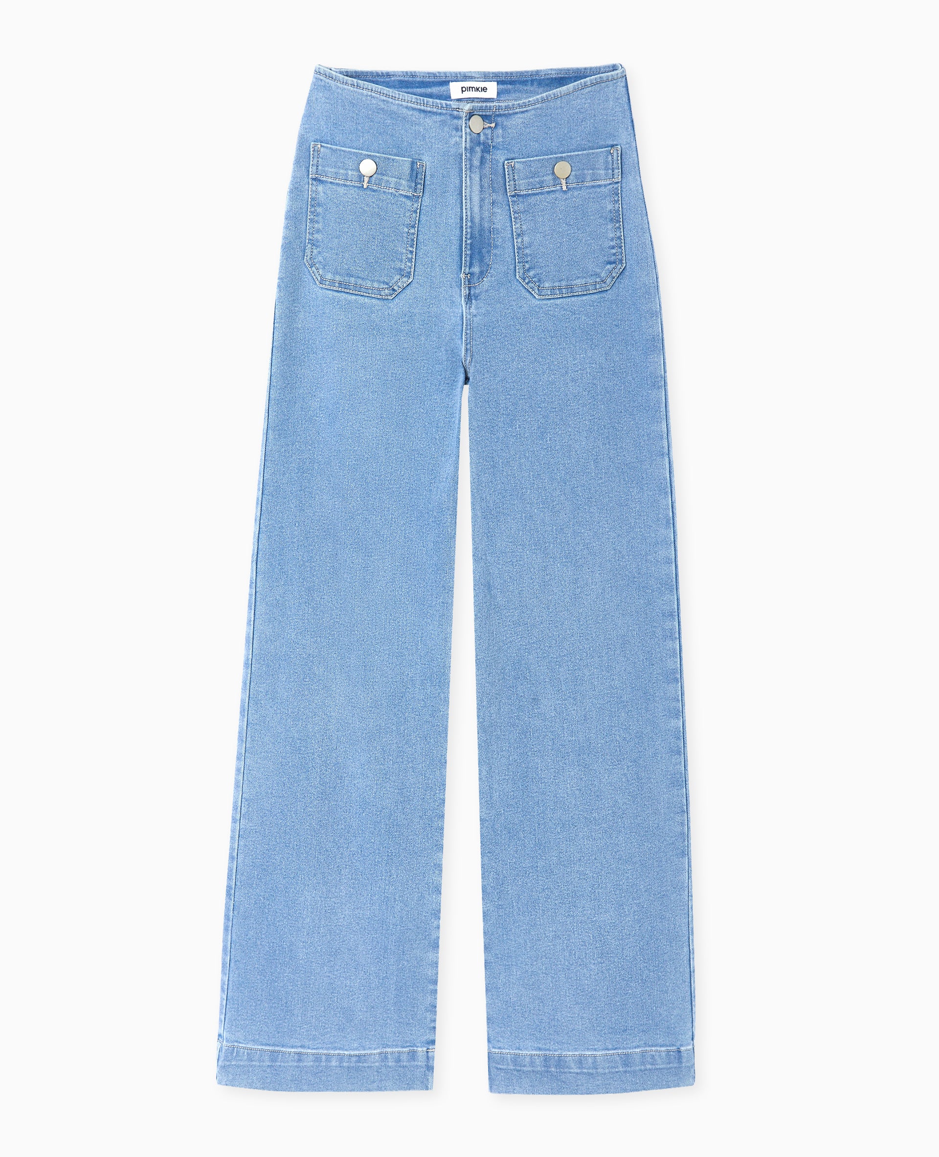 Jean wide taille haute avec poches devant - Image 4