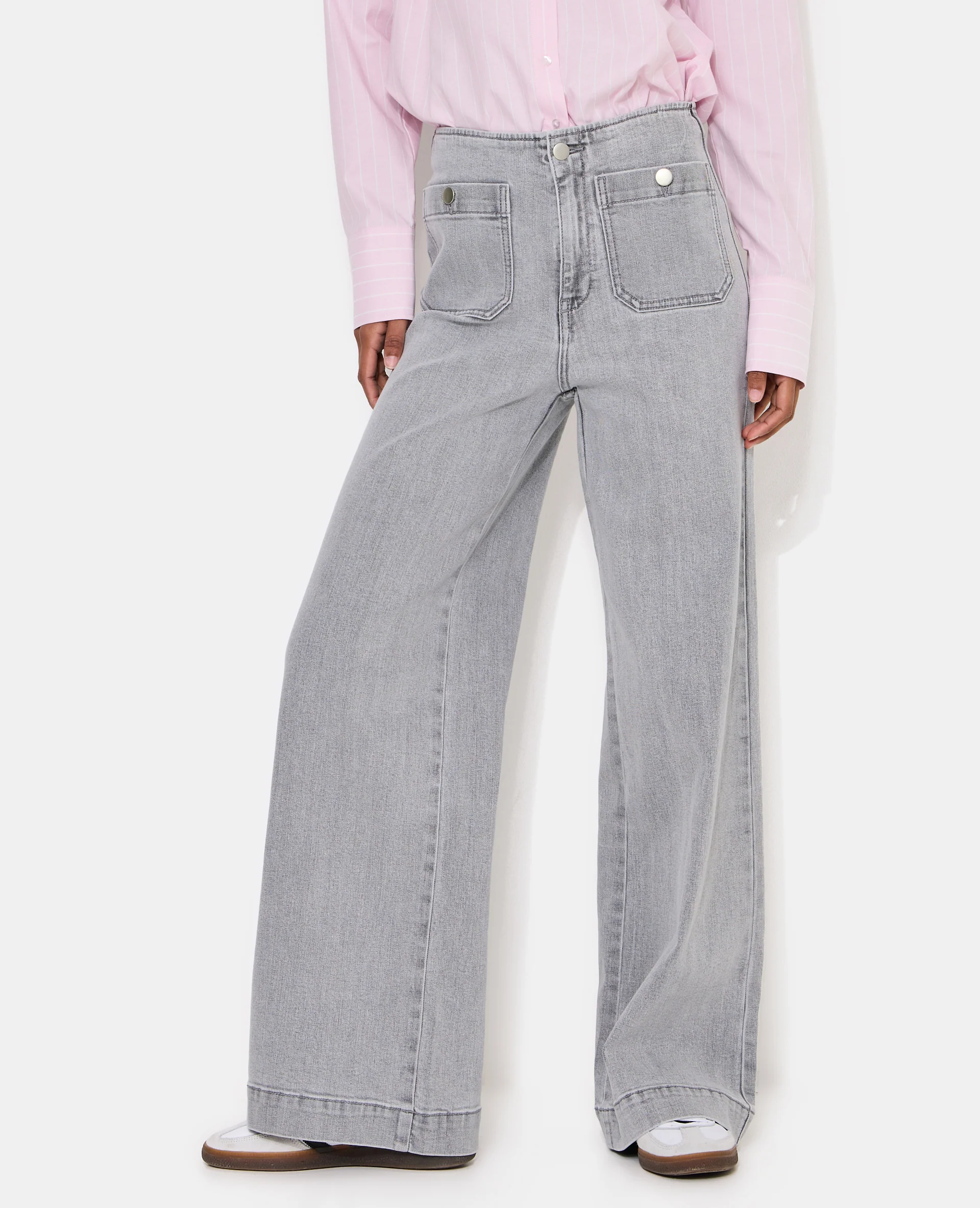 Jean wide taille haute avec poches devant - Image 5