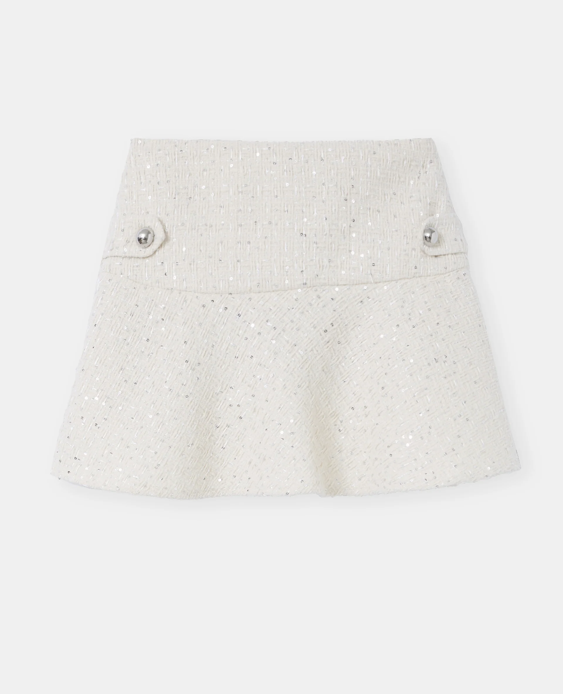 Jupe courte en tweed avec sequins - Image 4