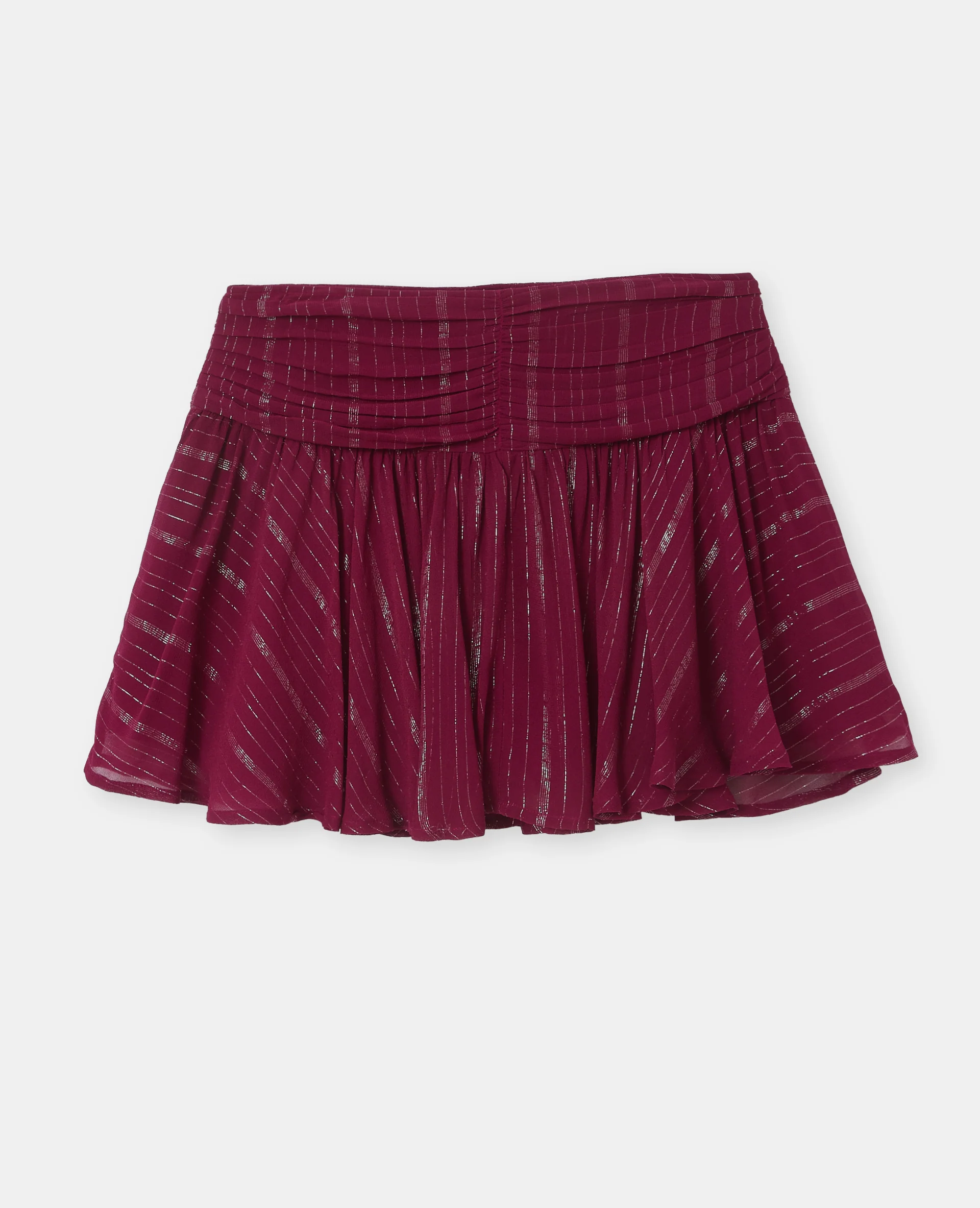 Jupe courte taille drapée avec lurex - Image 4