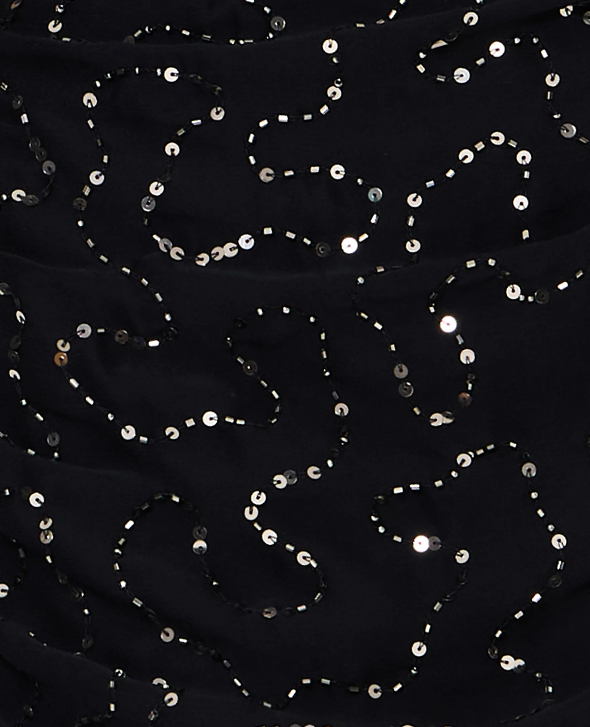 Jupe-short en voile avec sequins et perles - Image 7