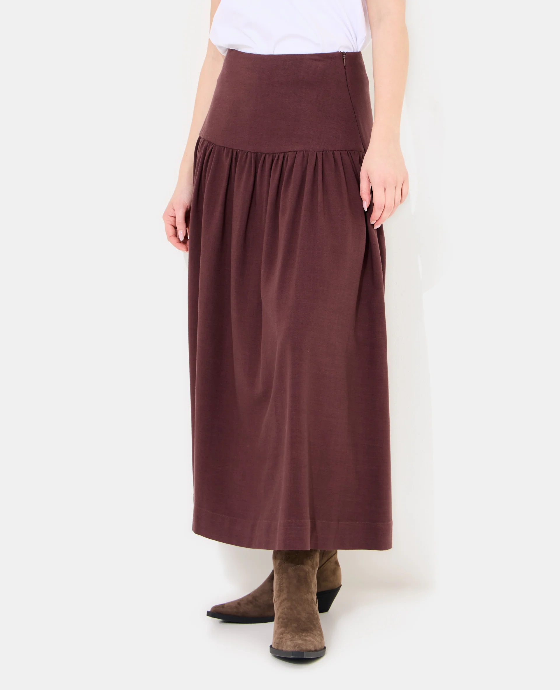 Jupon long avec taille droite - Image 5