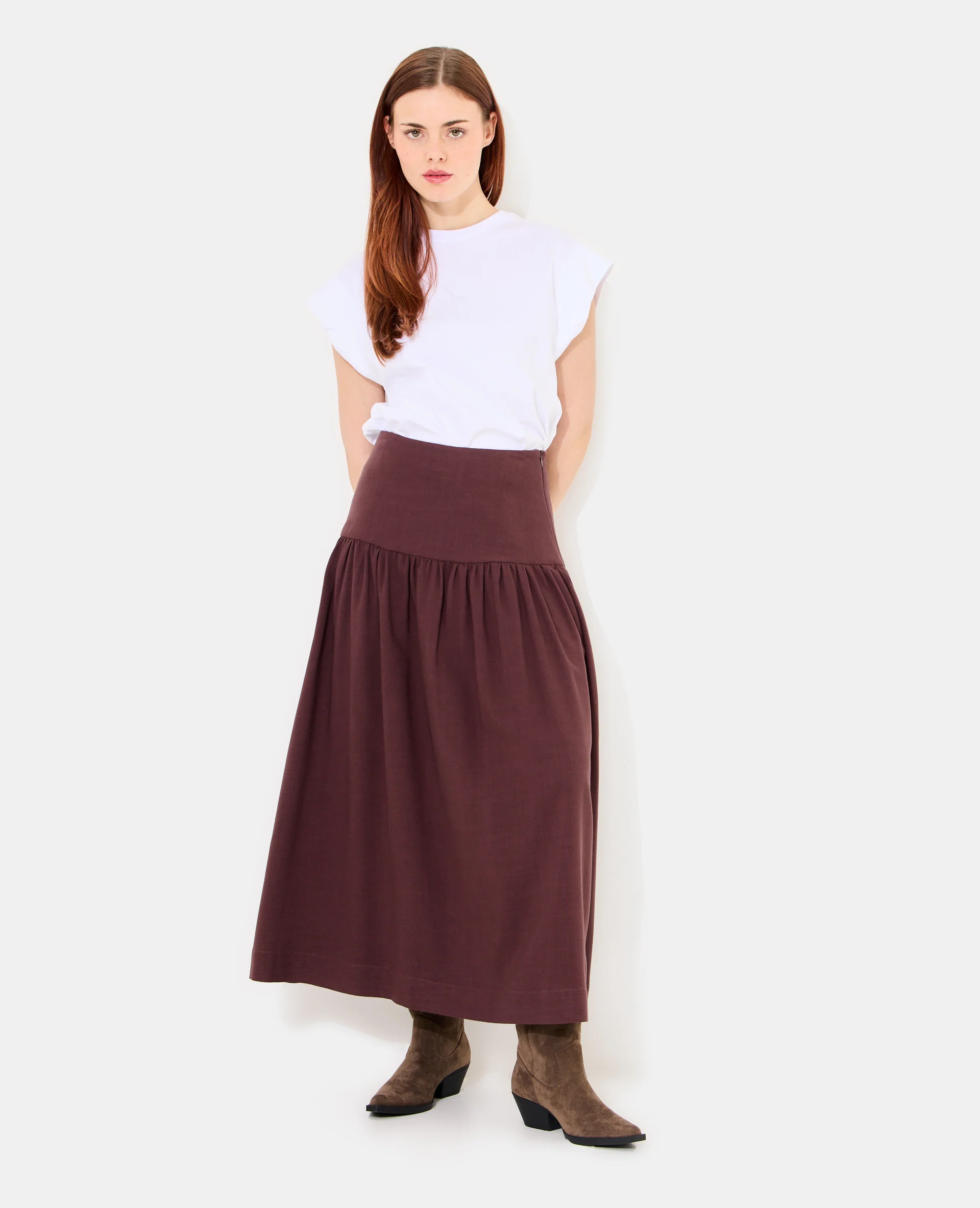Jupon long avec taille droite - Image 7