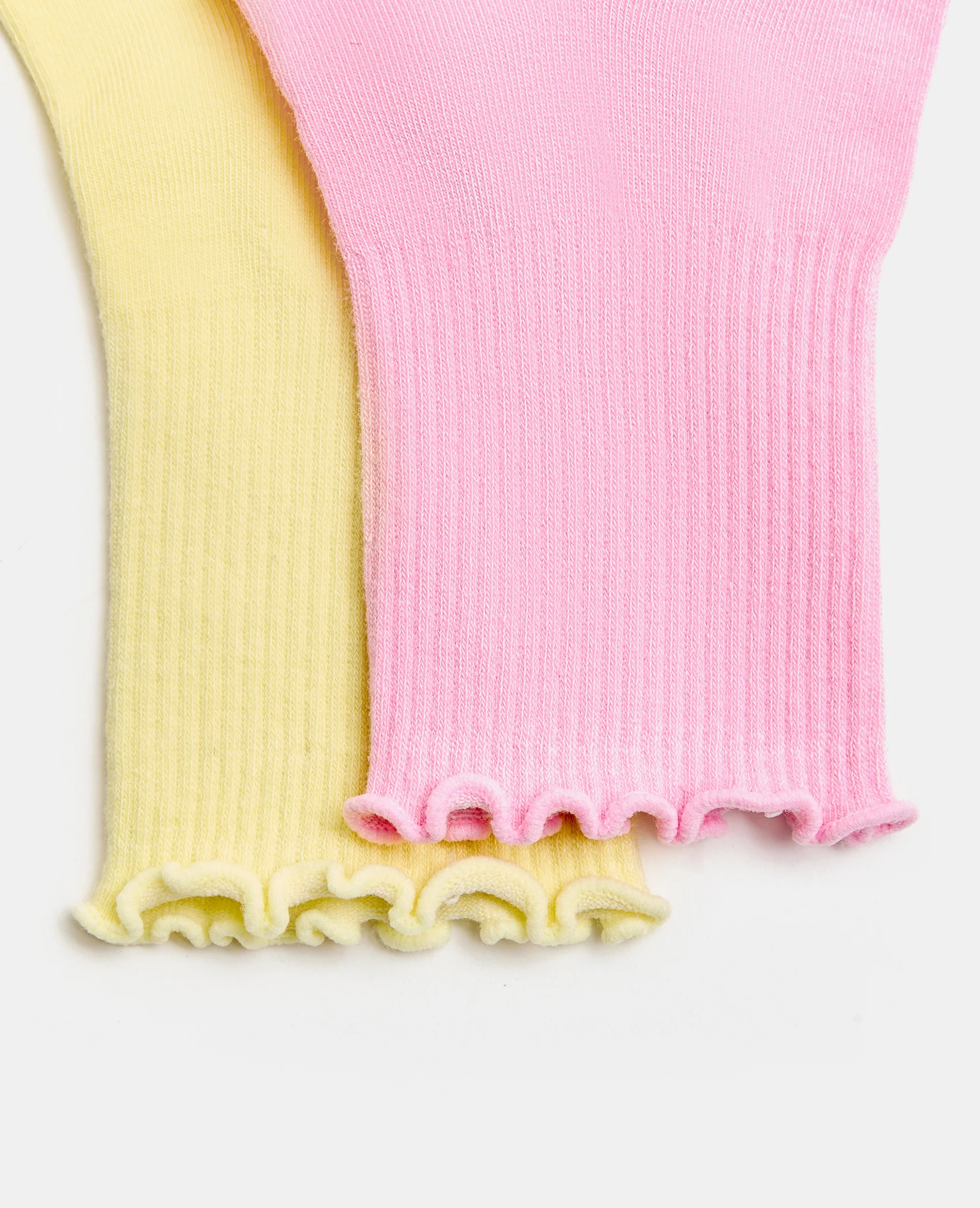 Lot de 2 paires de chaussettes avec finitions ondulées - Image 4
