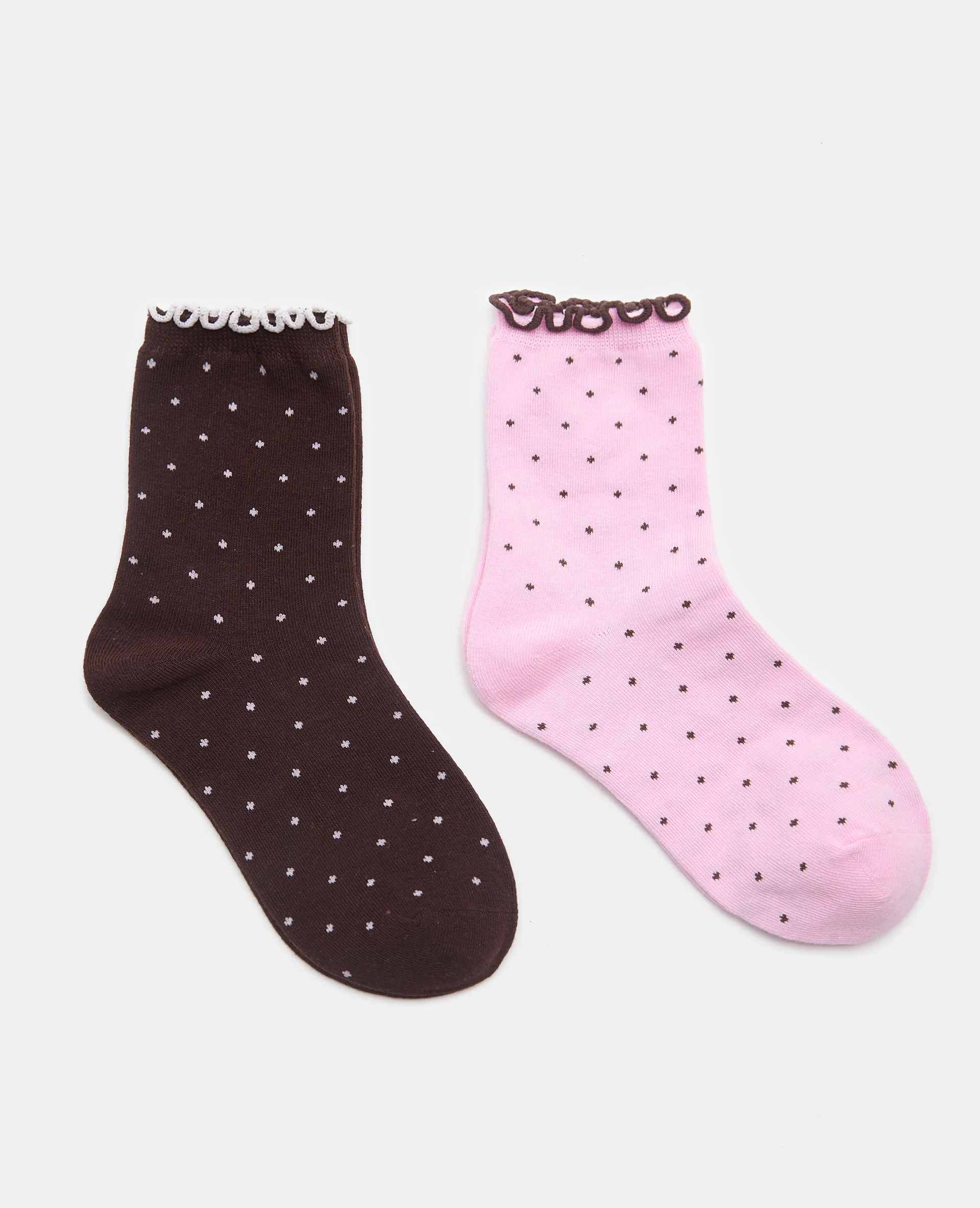 Lot de 2 paires de chaussettes avec pois