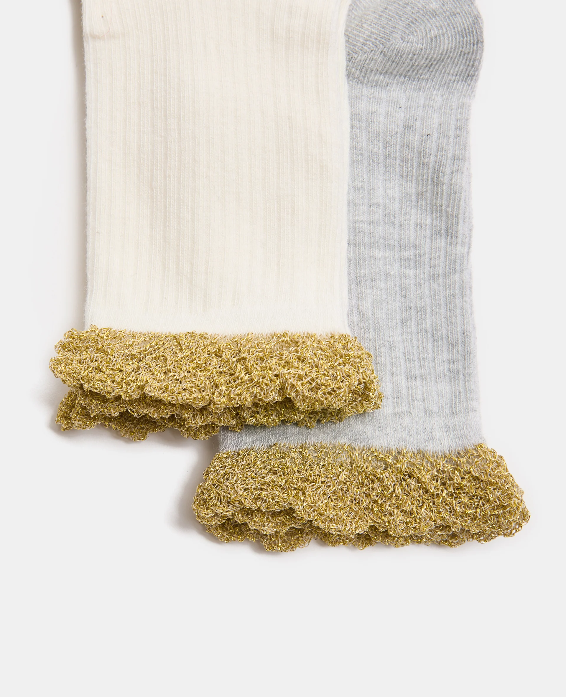 Lot de 2 paires de chaussettes avec volants lurex - Image 3