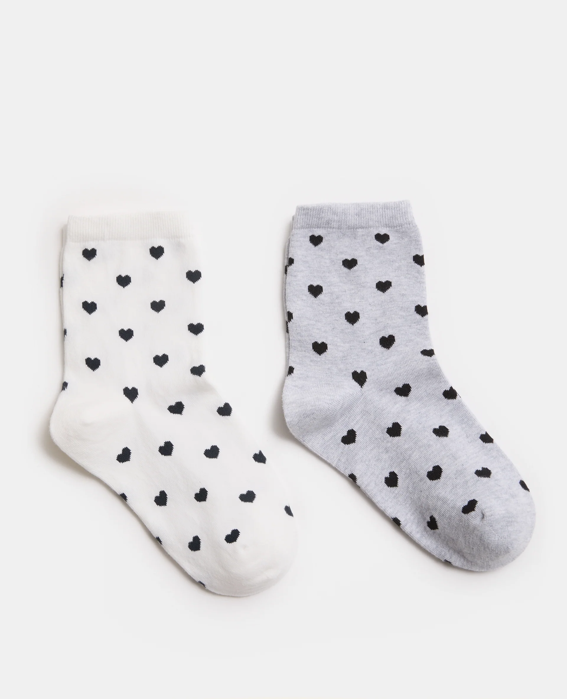 Lot de 2 paires de chaussettes Cœurs