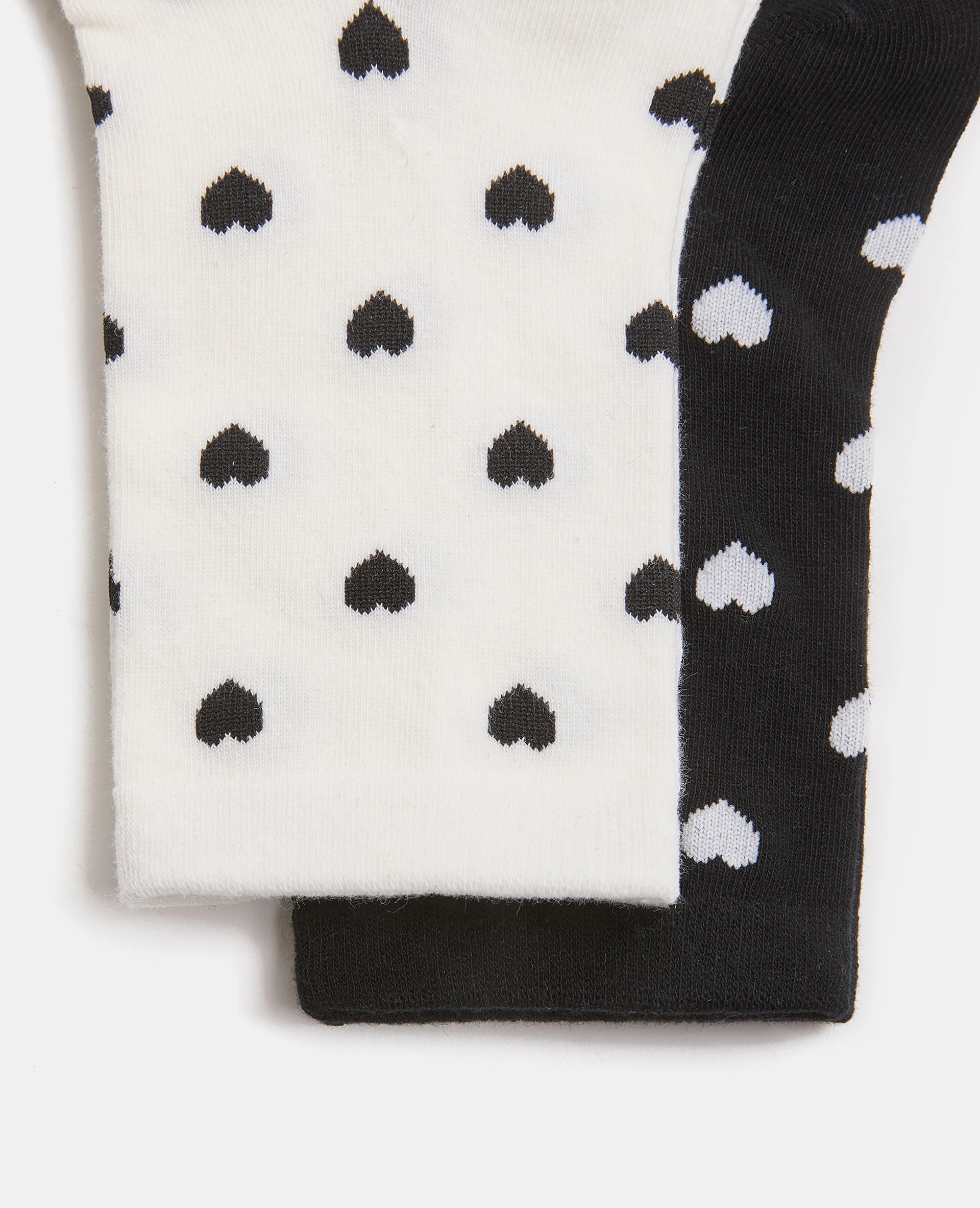 Lot de 2 paires de chaussettes motif cœurs - Image 3
