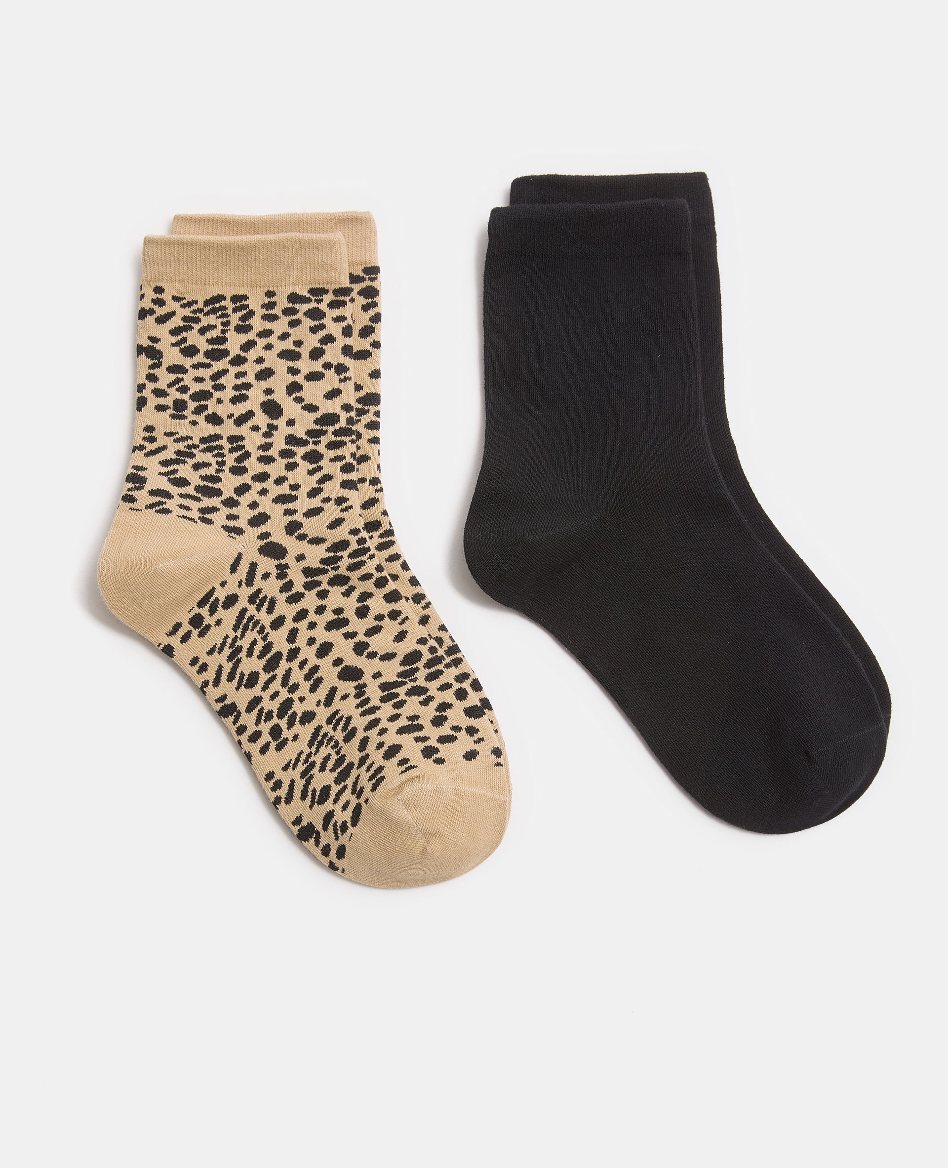 Lot de 2 paires de chaussettes motif léopard