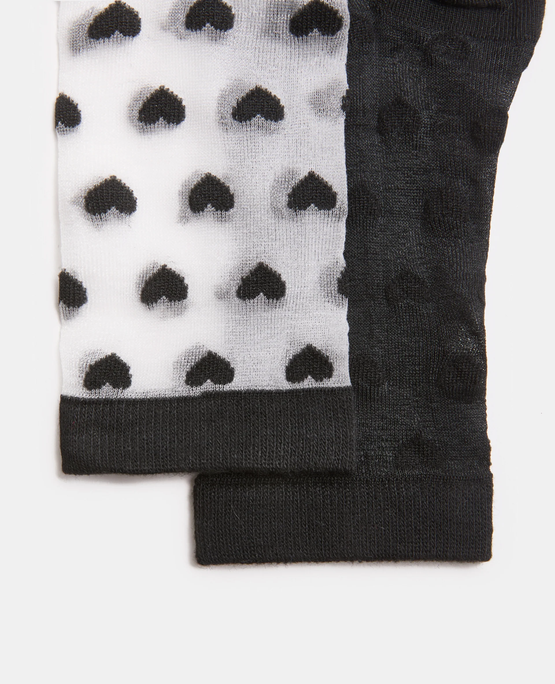 Lot de 2 paires de chaussettes transparentes cœurs - Image 3