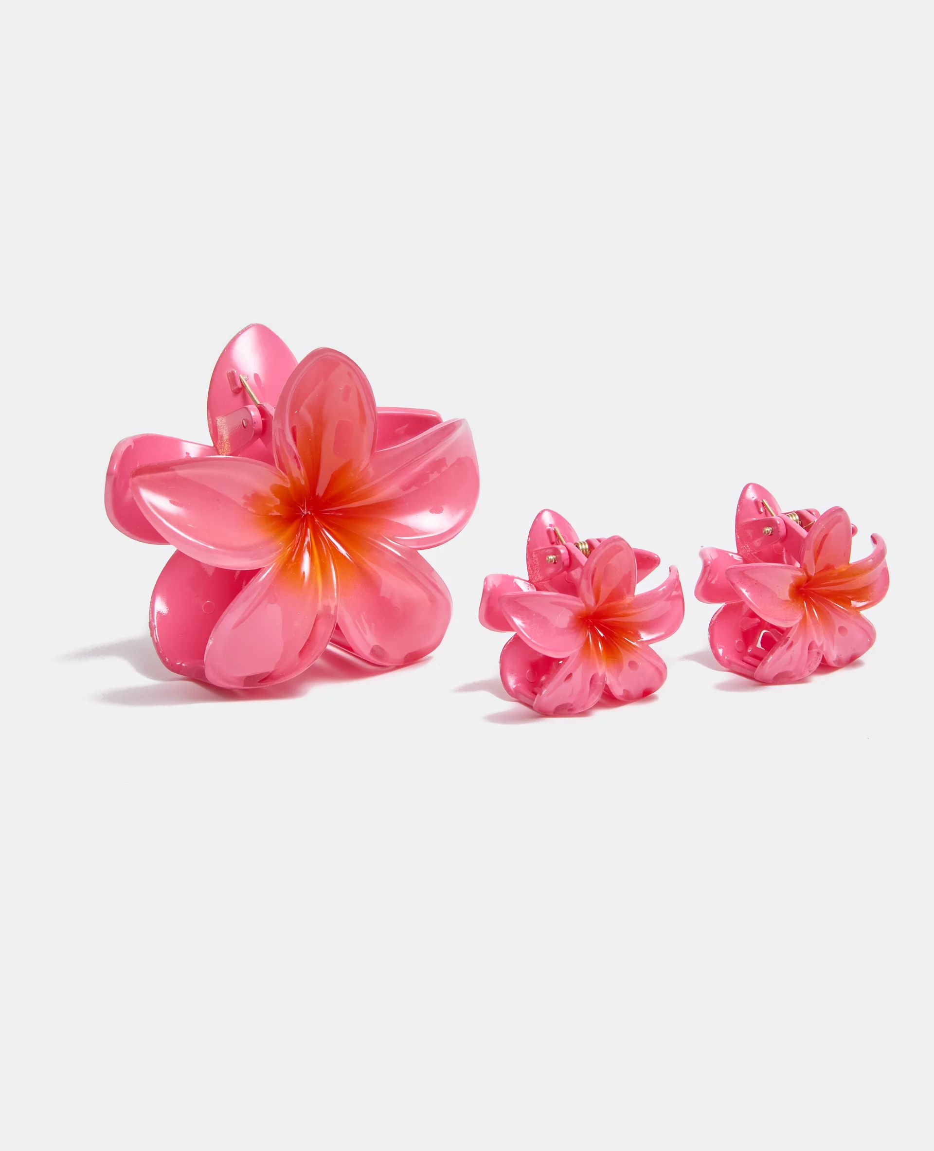 Lot de 3 pinces crocodile "fleur de tiaré" - Image 3