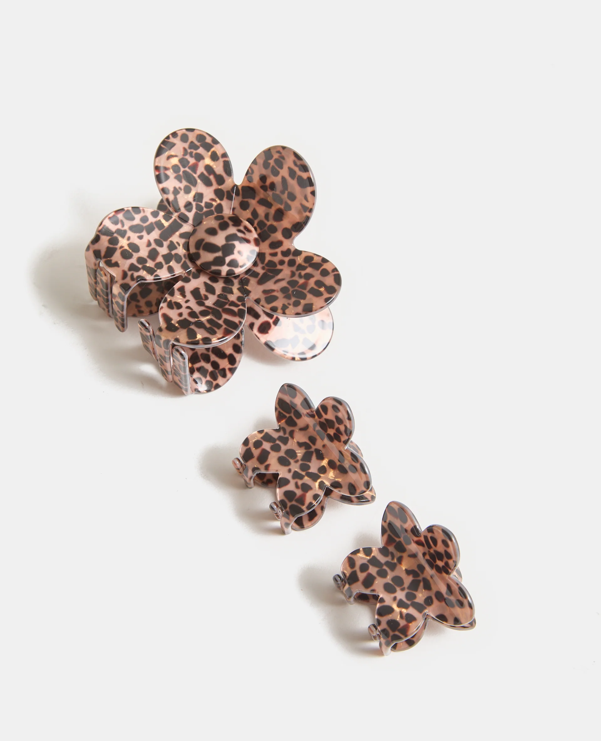 Lot de 3 pinces crocodiles forme fleur - Image 3