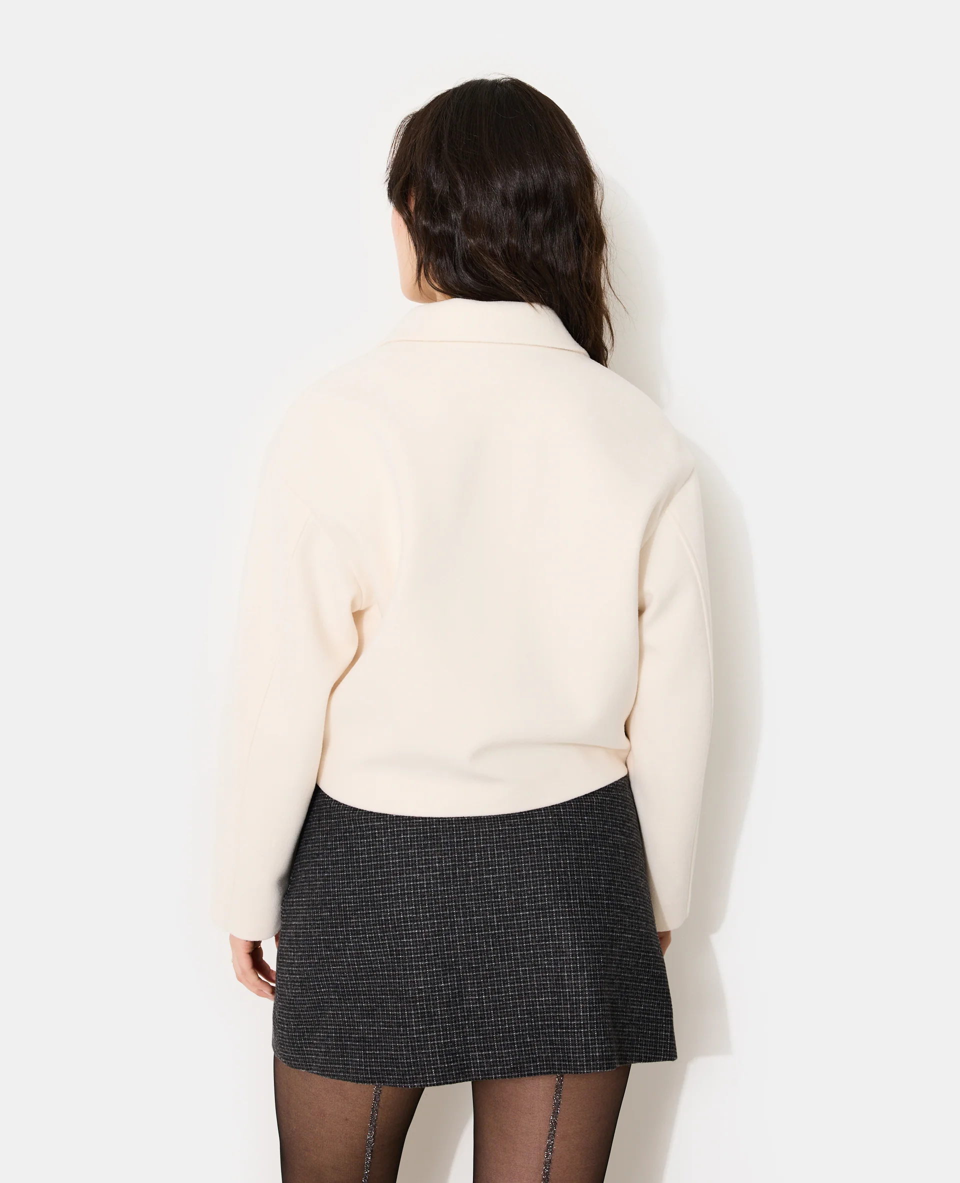 Manteau court effet drap de laine - Image 6