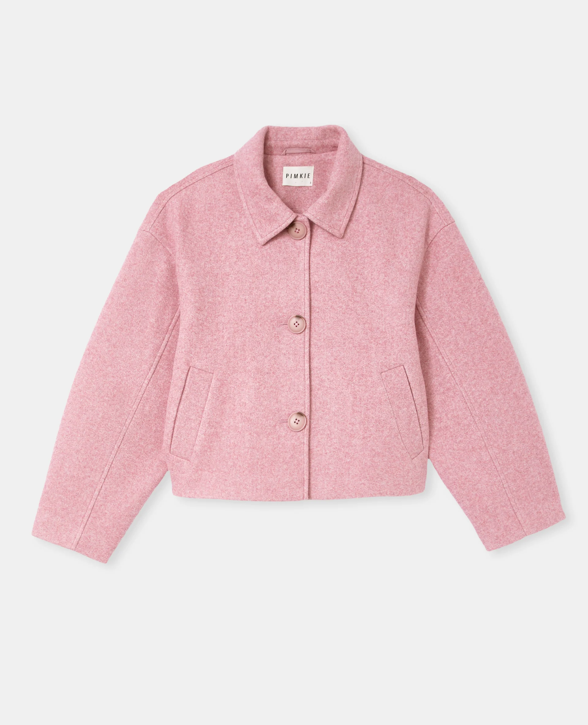Manteau court effet drap de laine - Image 4