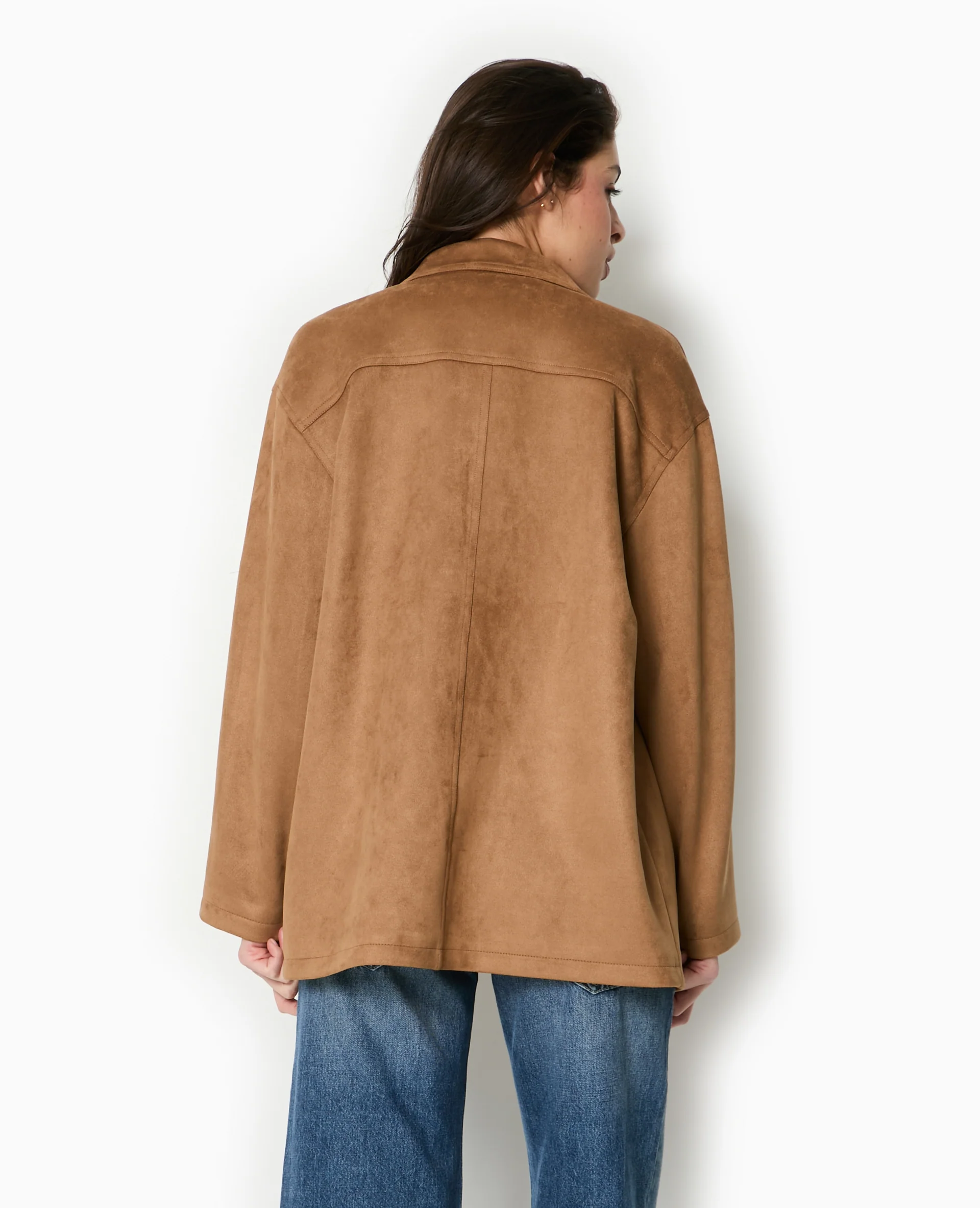 Manteau court en suédine - Image 6